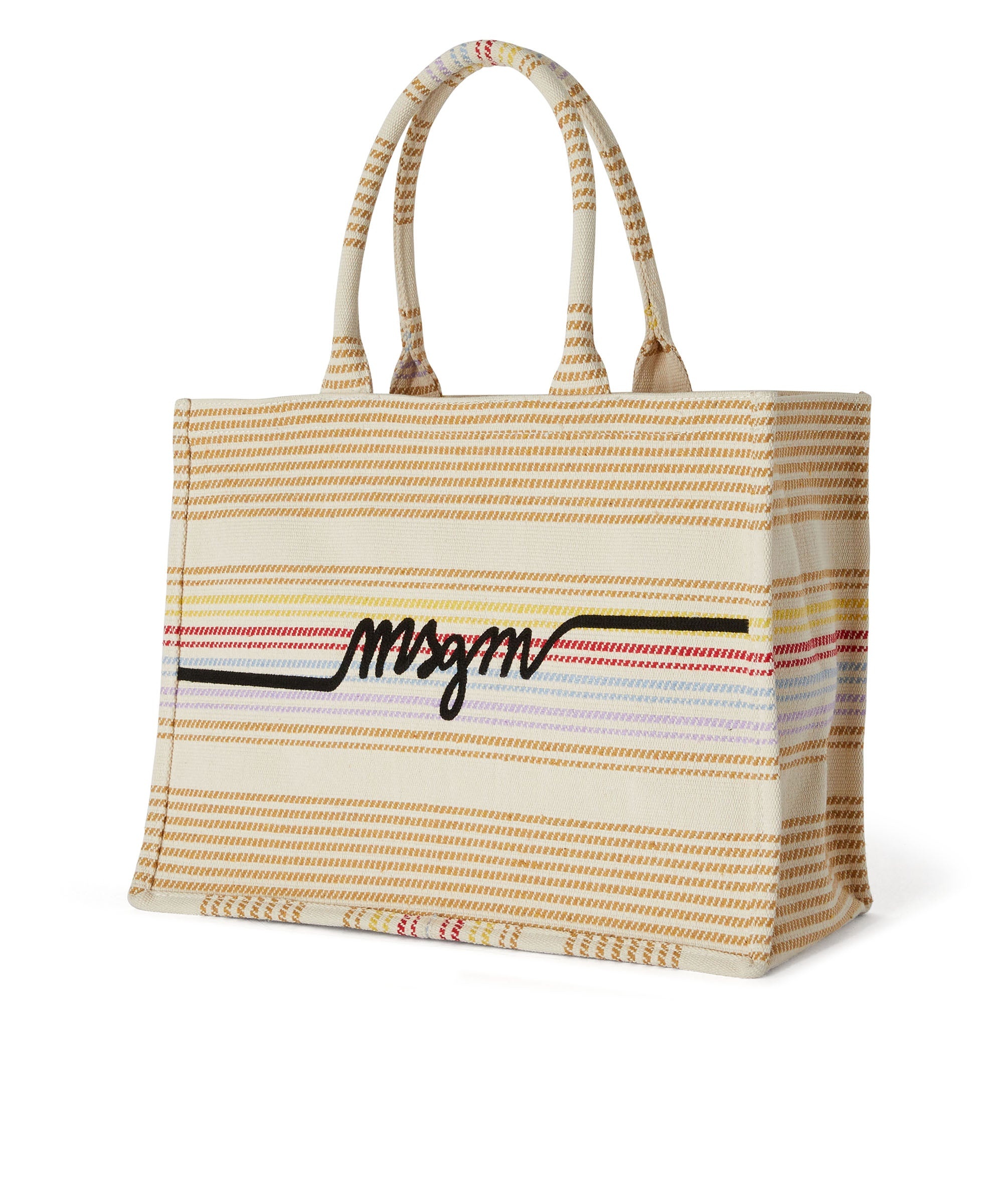 Cotton canvas tote with embroidered logo - 3