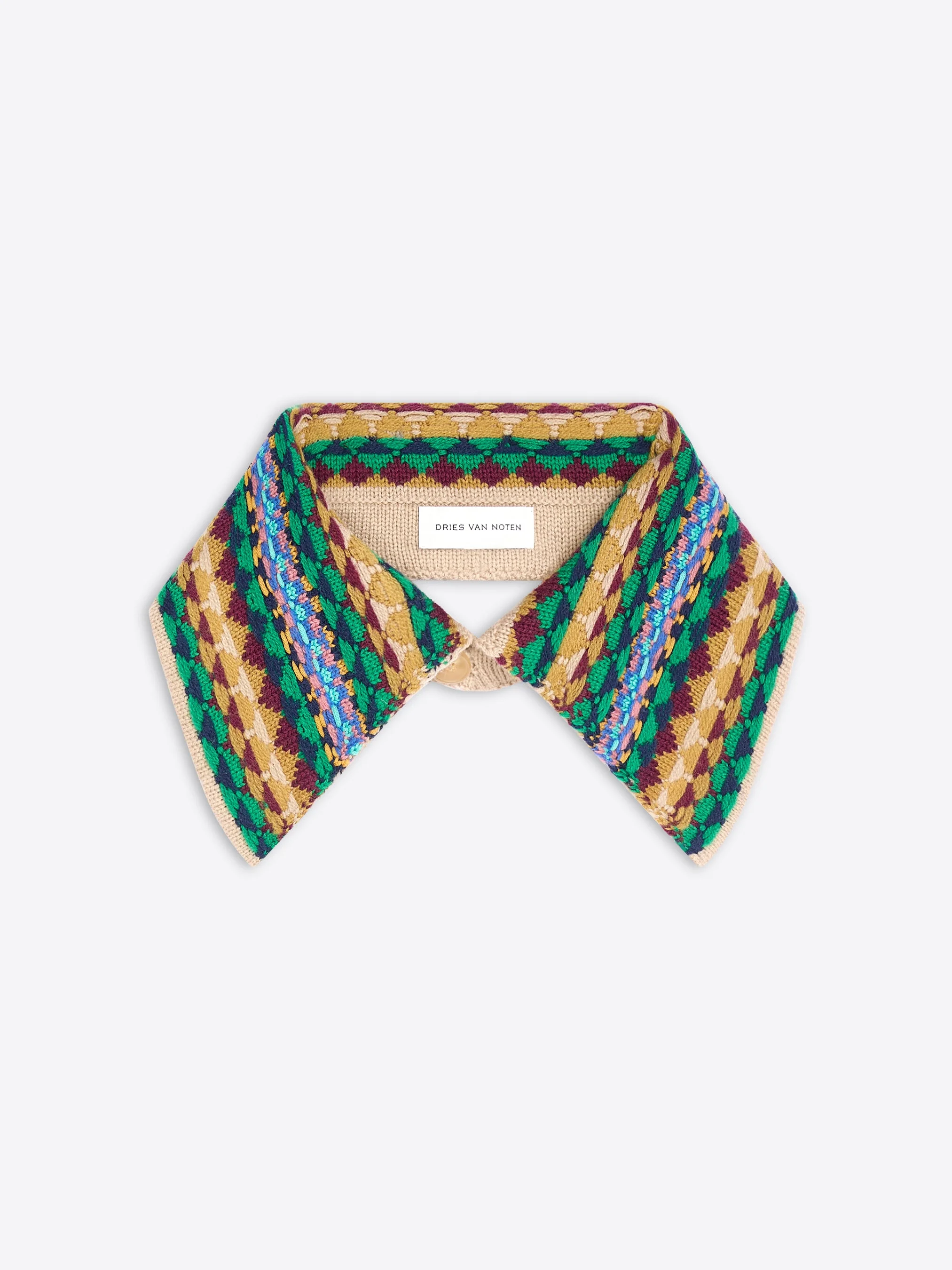 JACQUARD WOOL COLLAR - 1