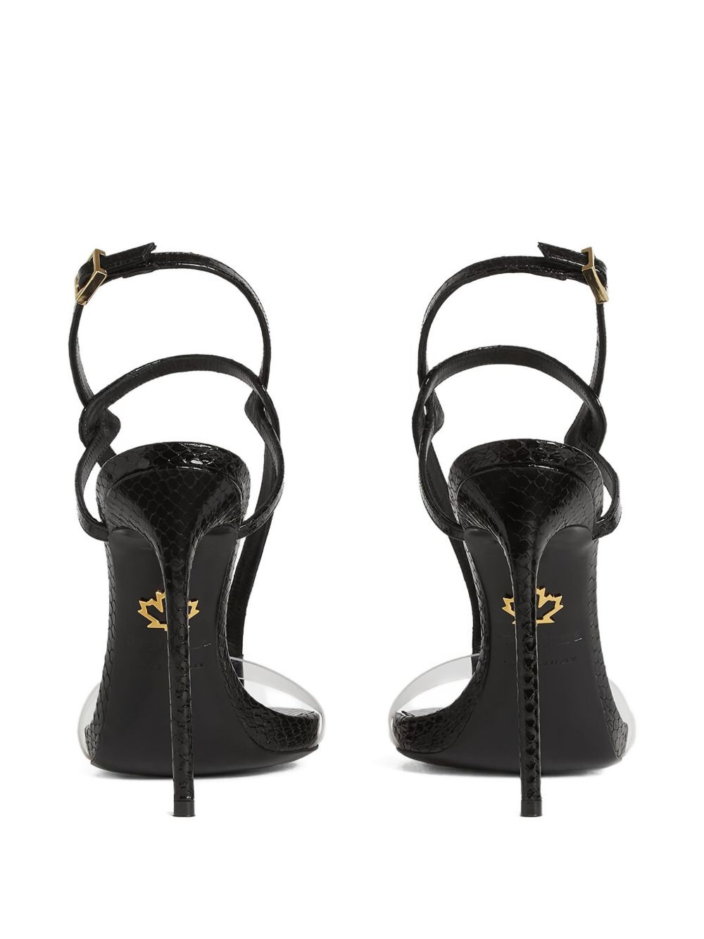 leather heeled sandals - 3