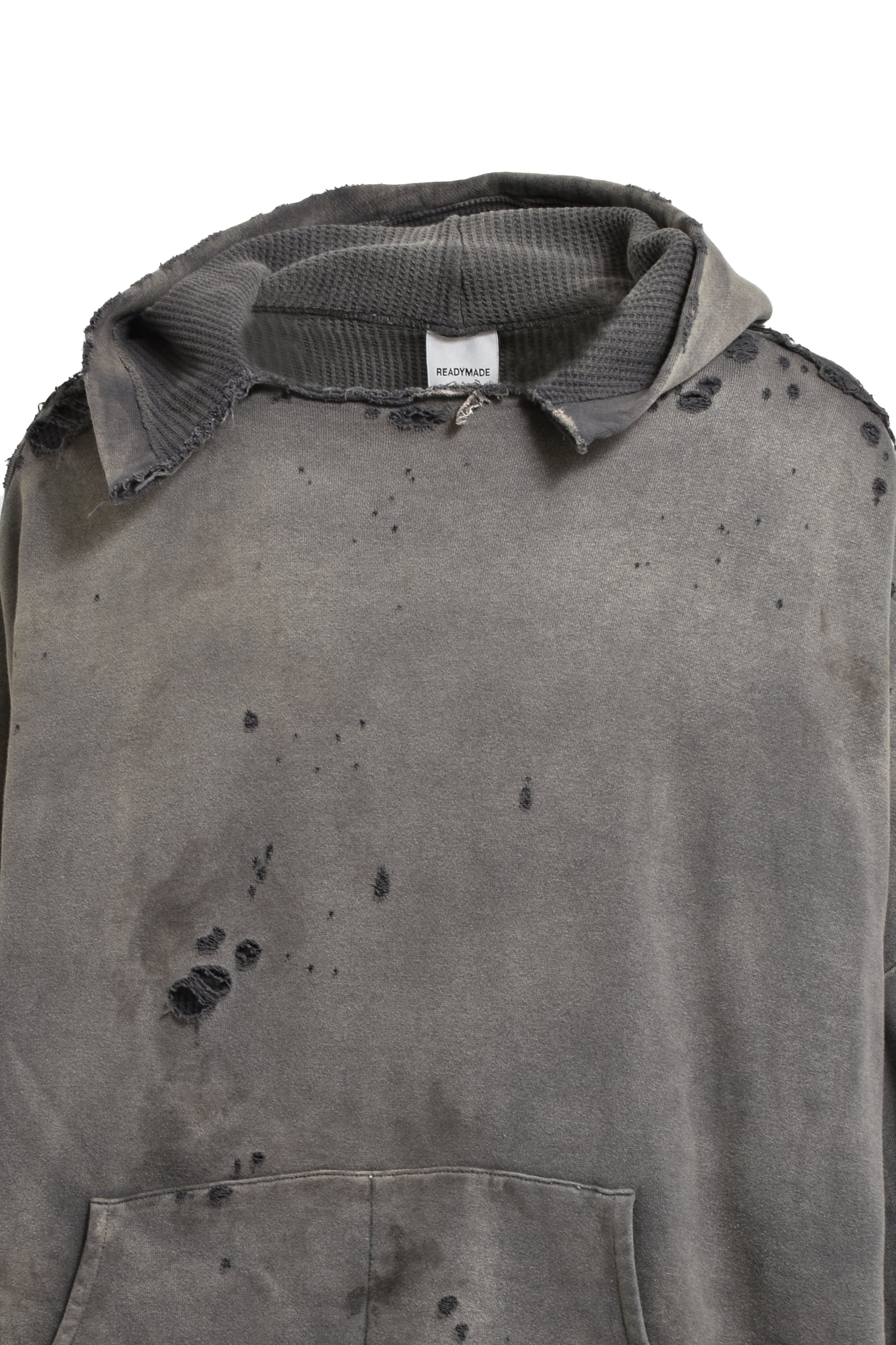 DOUBLE FACE HOODIE / BLK - 4