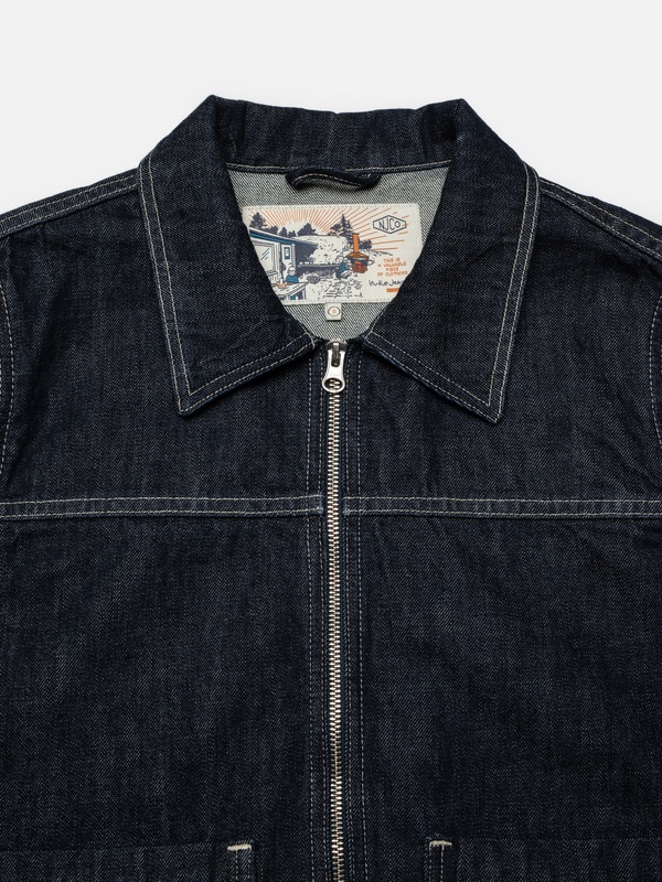 Anja Workwear Denim Jacket Dark Blue - 4
