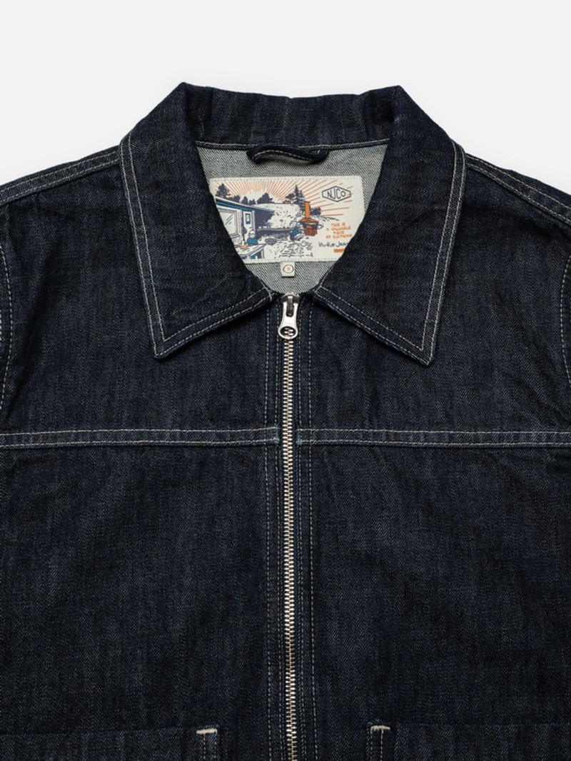 Anja Workwear Denim Jacket Dark Blue 4