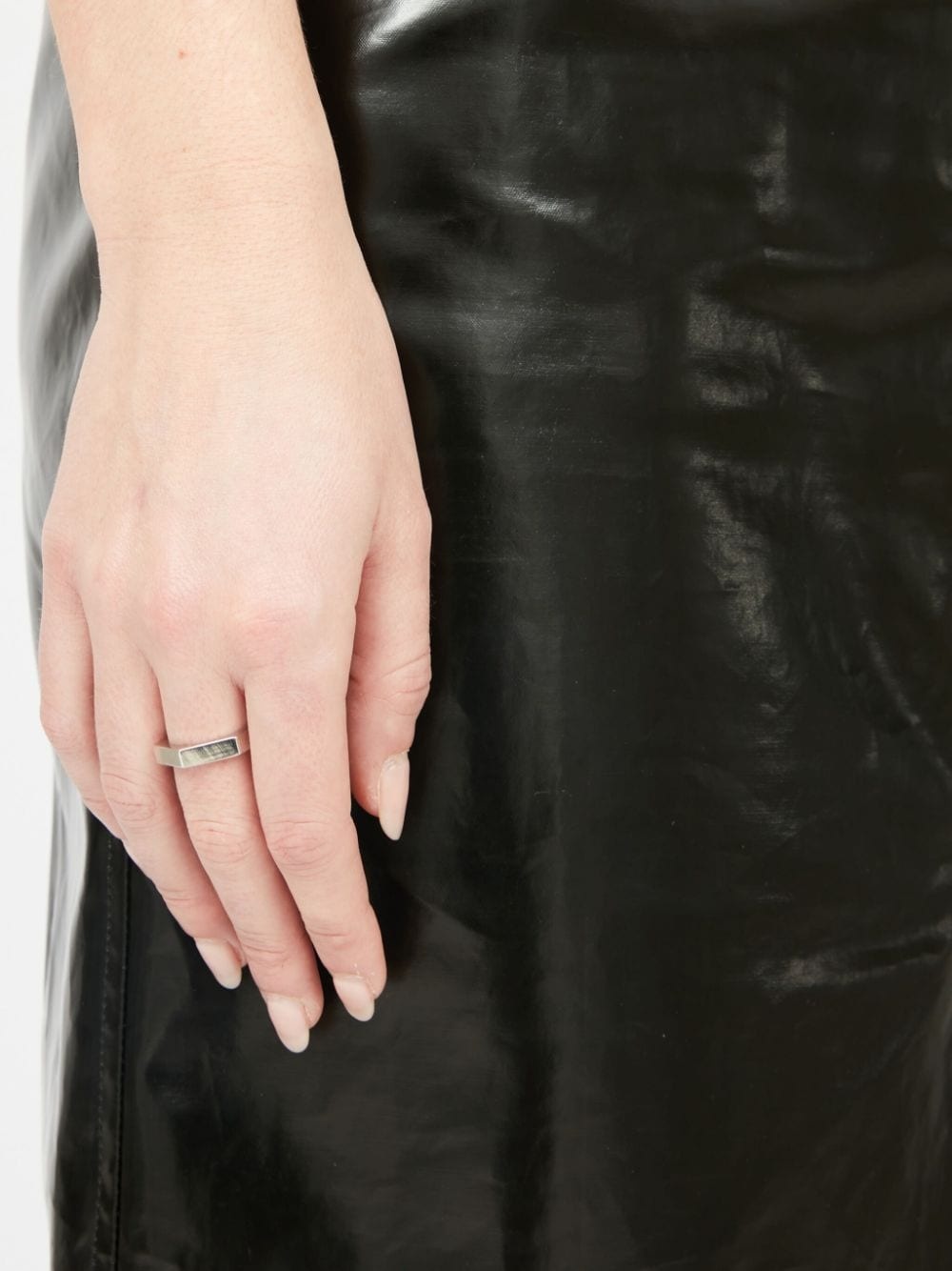 geometric brushed ring - 3