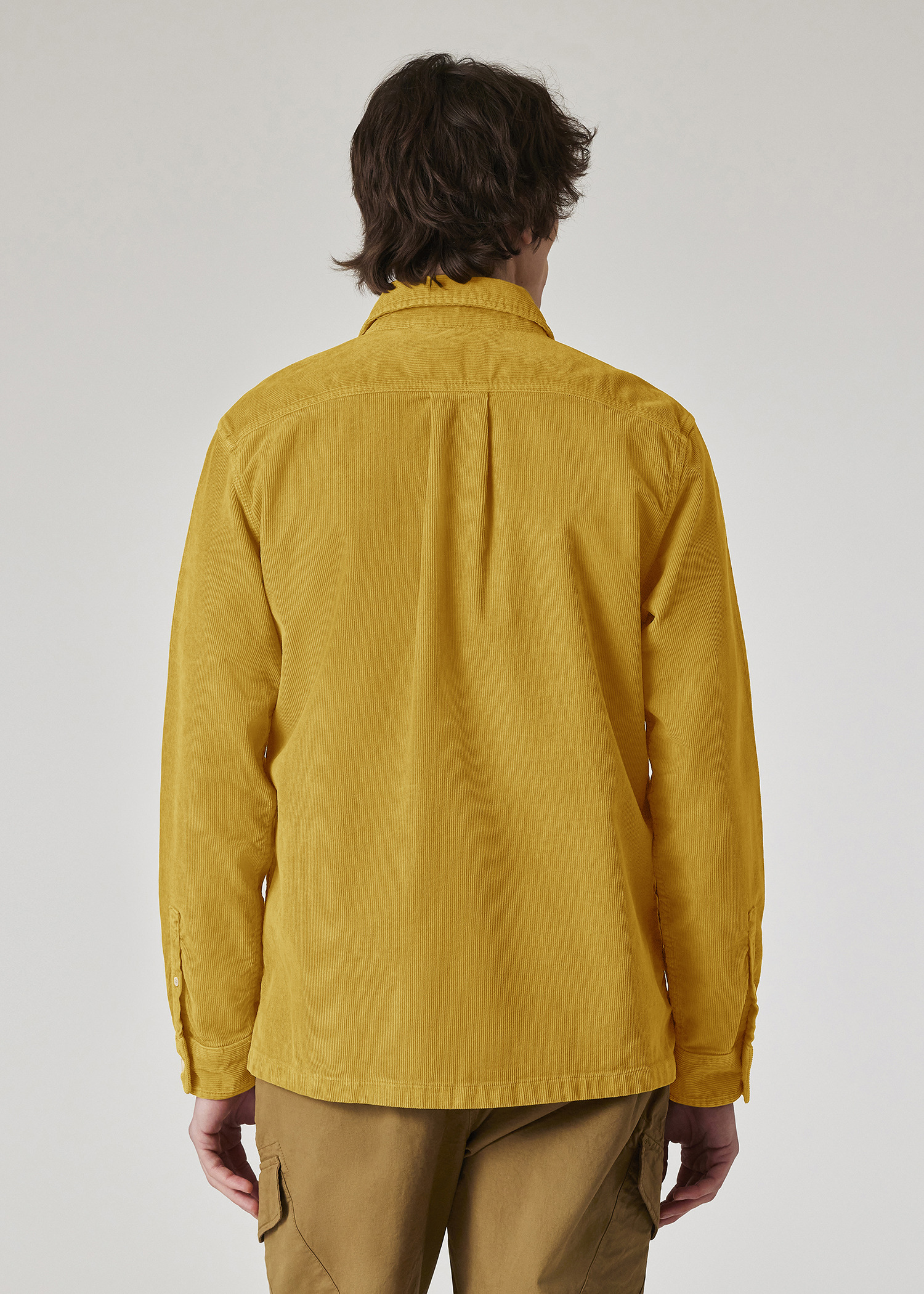 Mustard Yellow Organic-Cotton Corduroy Overshirt - 7