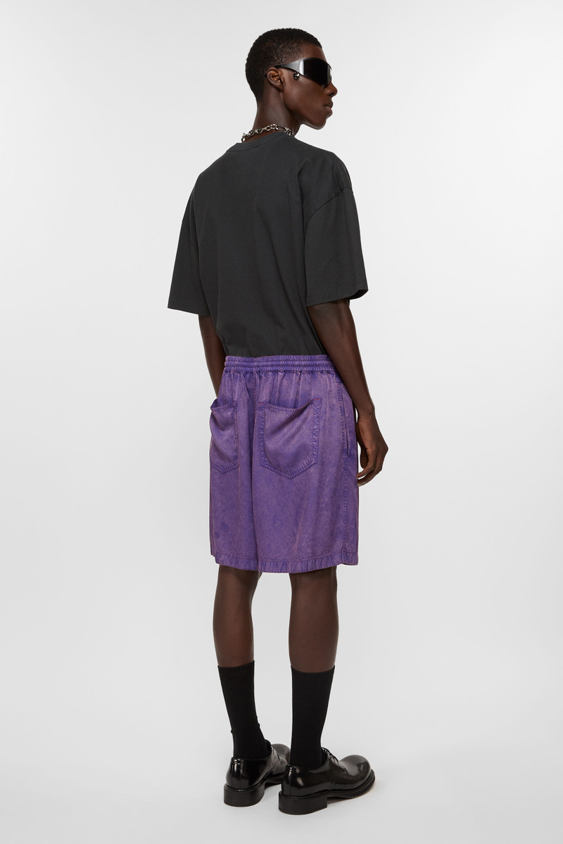 Garment-dyed shorts - Dark purple 3
