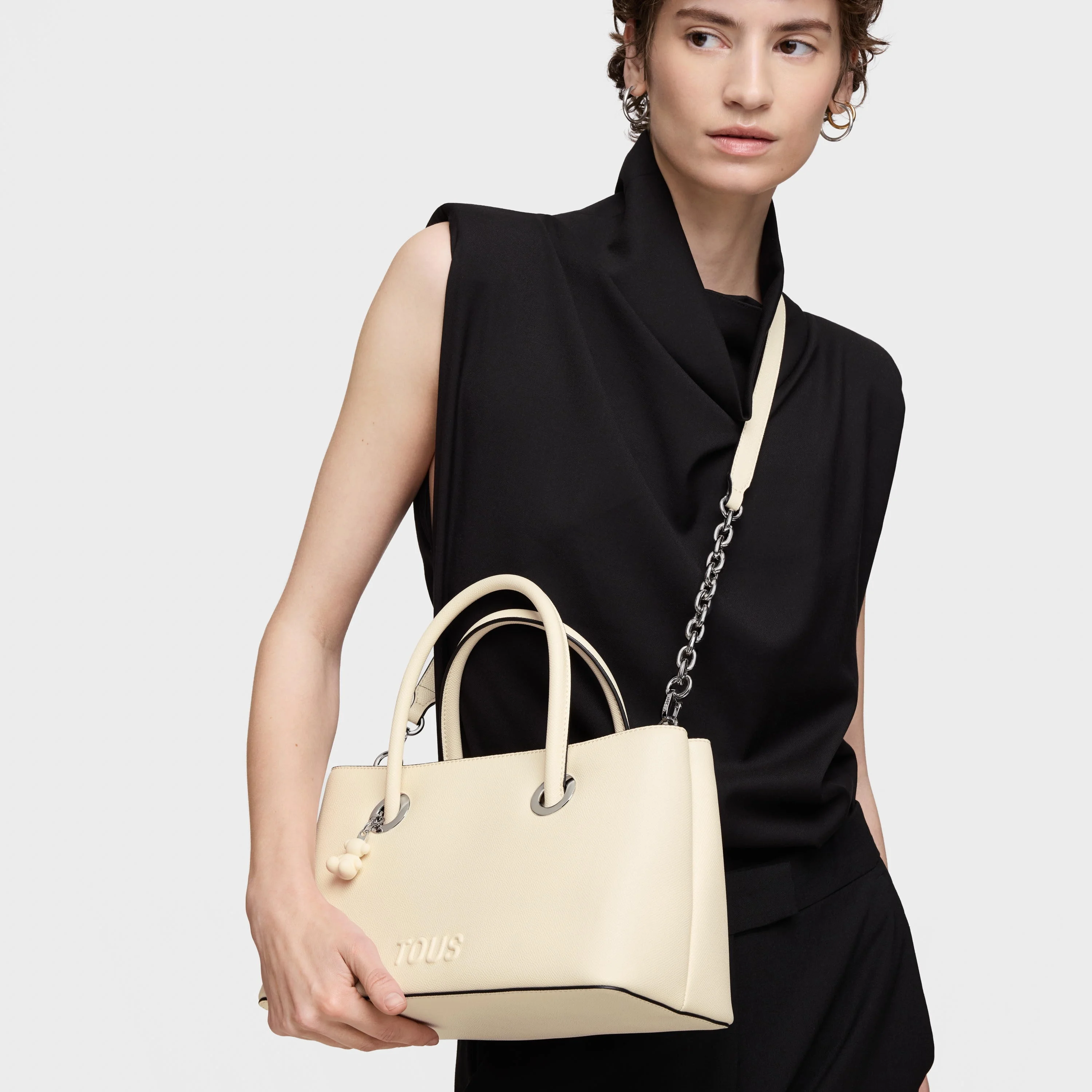Medium beige City bag TOUS Poppy - 1