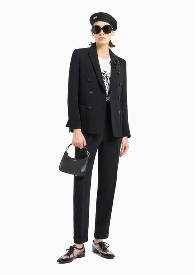 GIORGIO ARMANI Straight-leg one-pleat trousers in viscose cady outlook