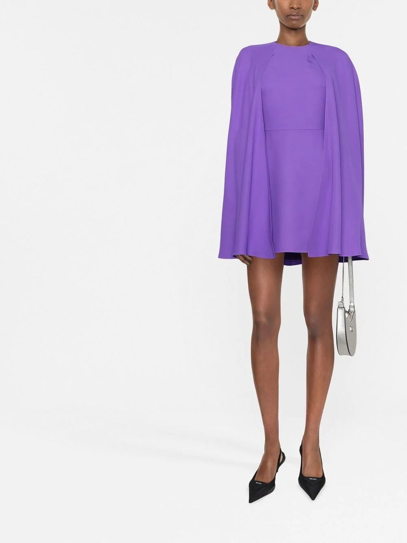 Valentino cape-style silk dress outlook
