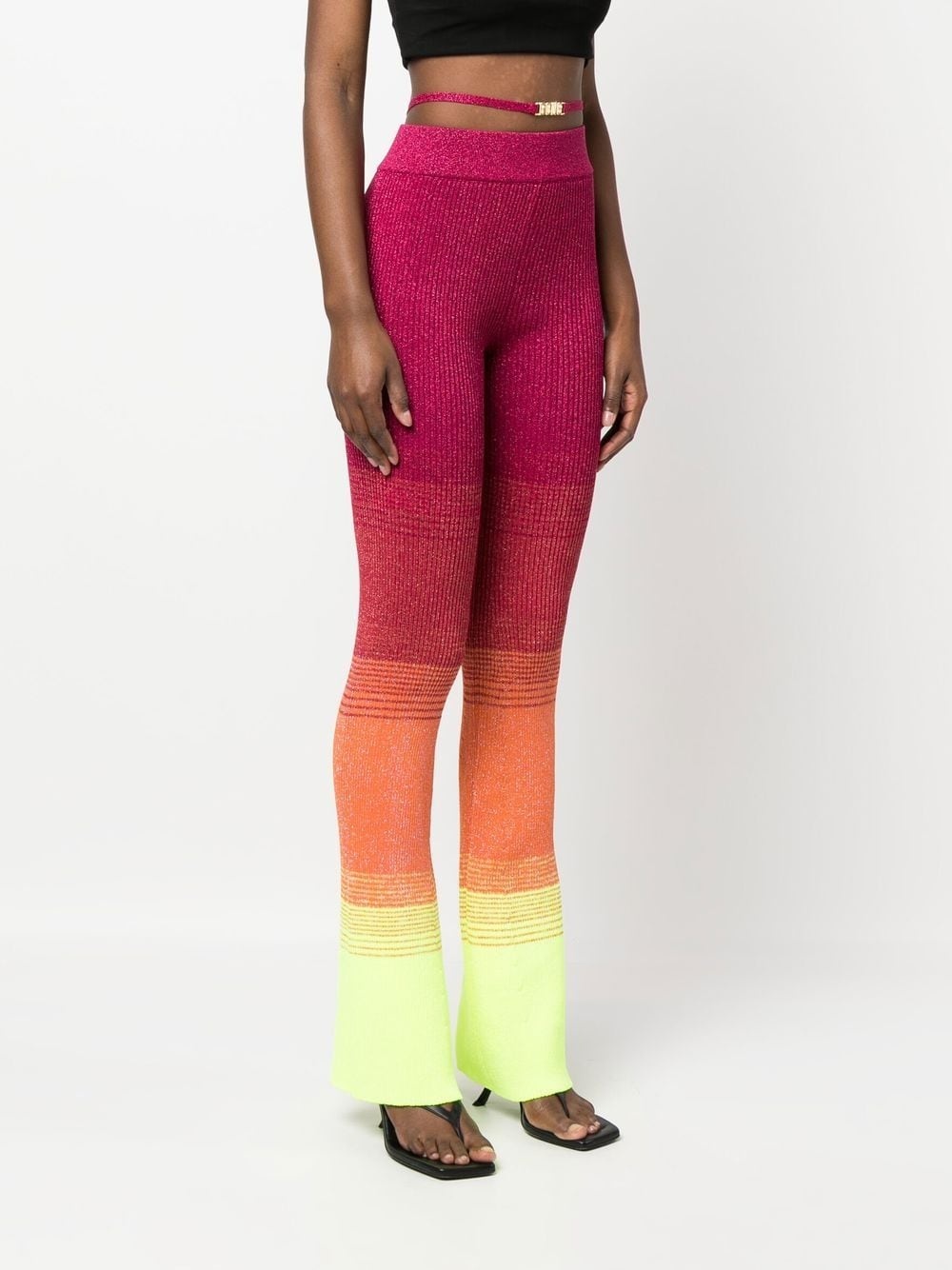 degradé knitted trousers - 3