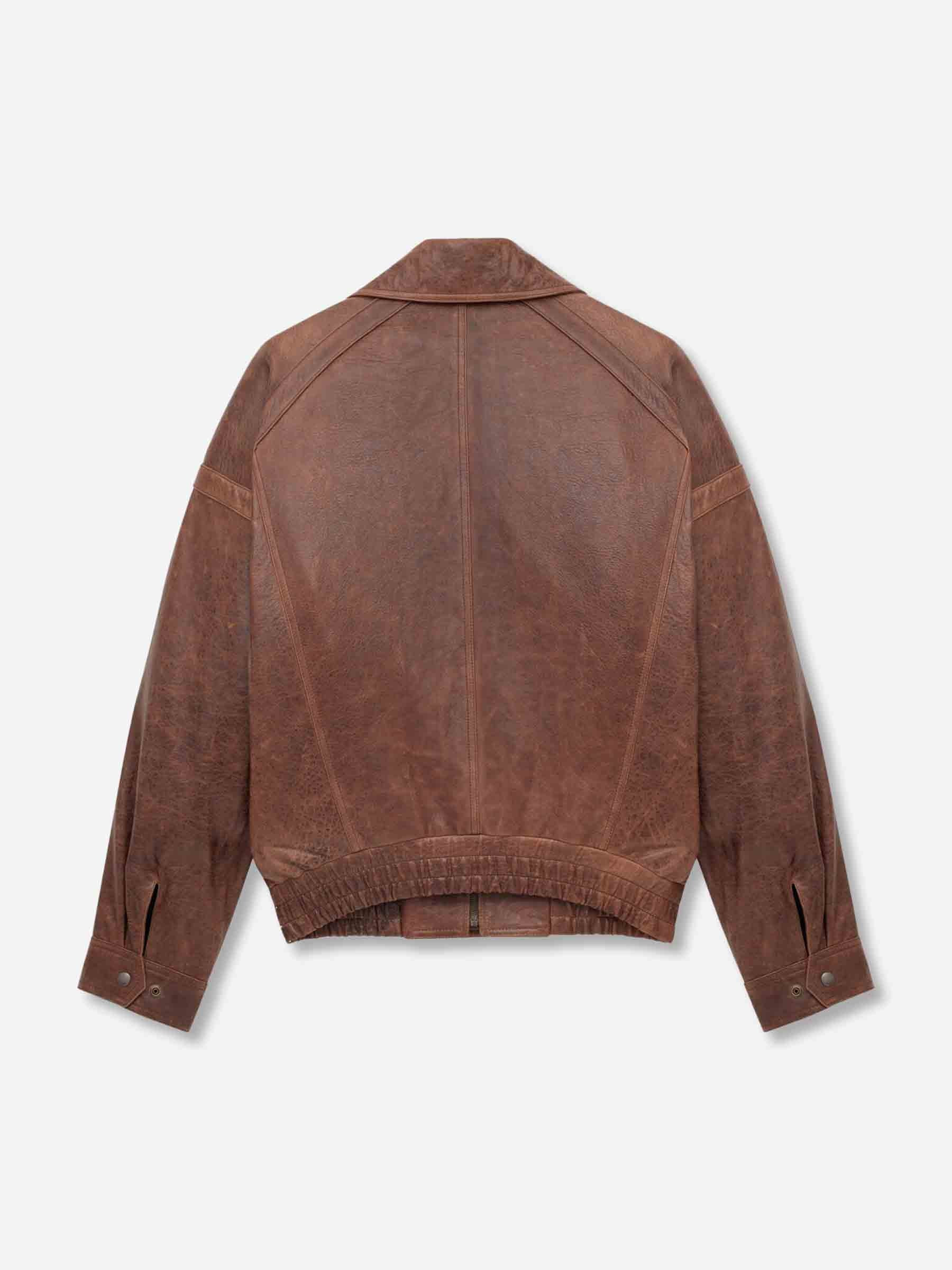 CROSSED LEATHER JACKET - 4