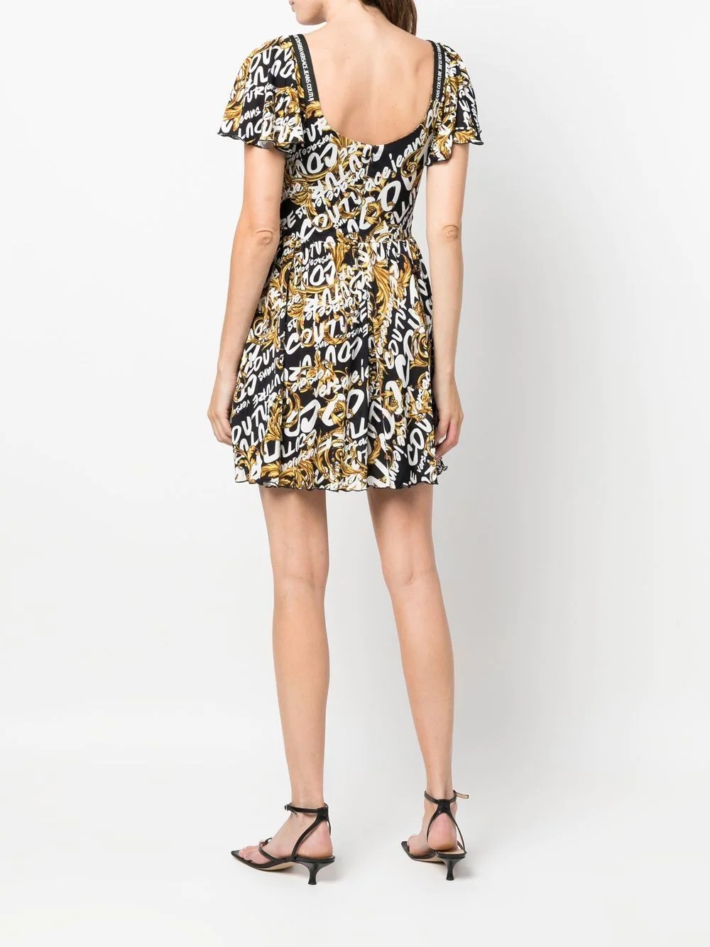 logo-print mini dress - 7