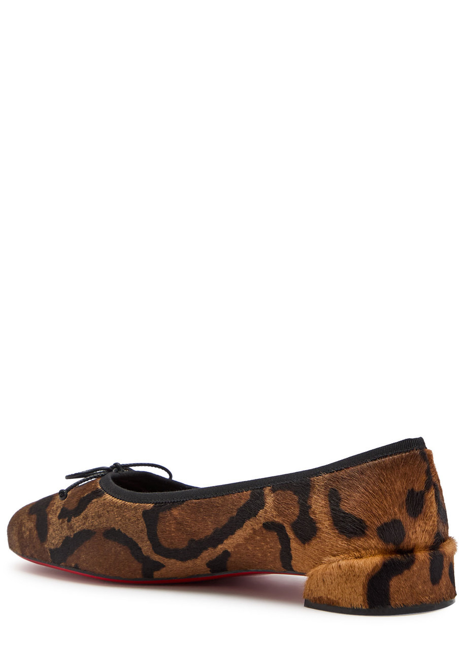 Christian Louboutin Sweetie Jane Leopard Calf-hair Ballet Flats - 2
