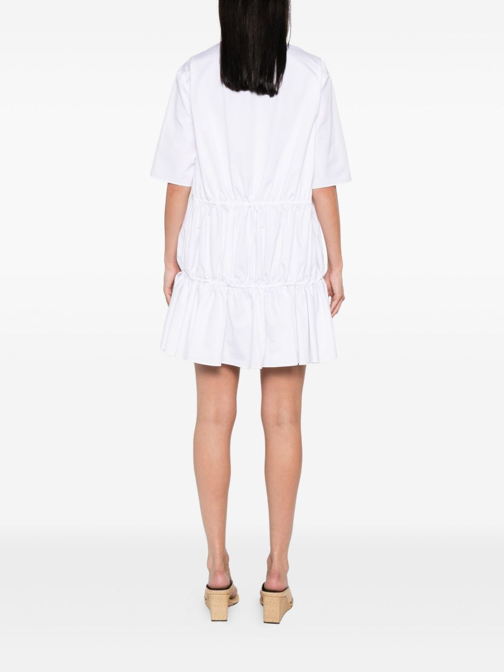drawstring ruffled dress - 4