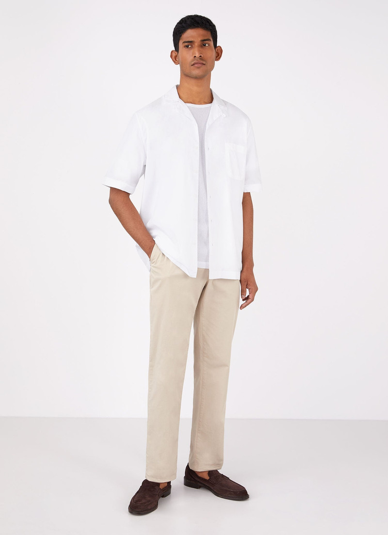 Sunspel Poplin Camp Collar Shirt outlook