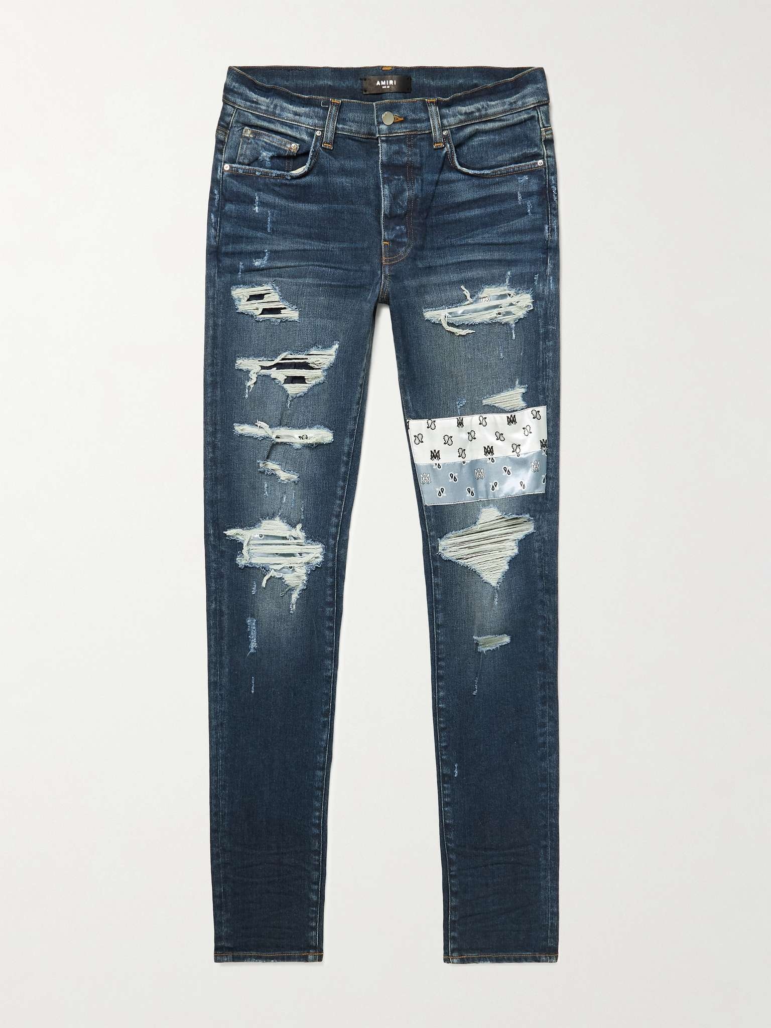 MA Skinny-Fit Distressed Panelled Jeans - 1