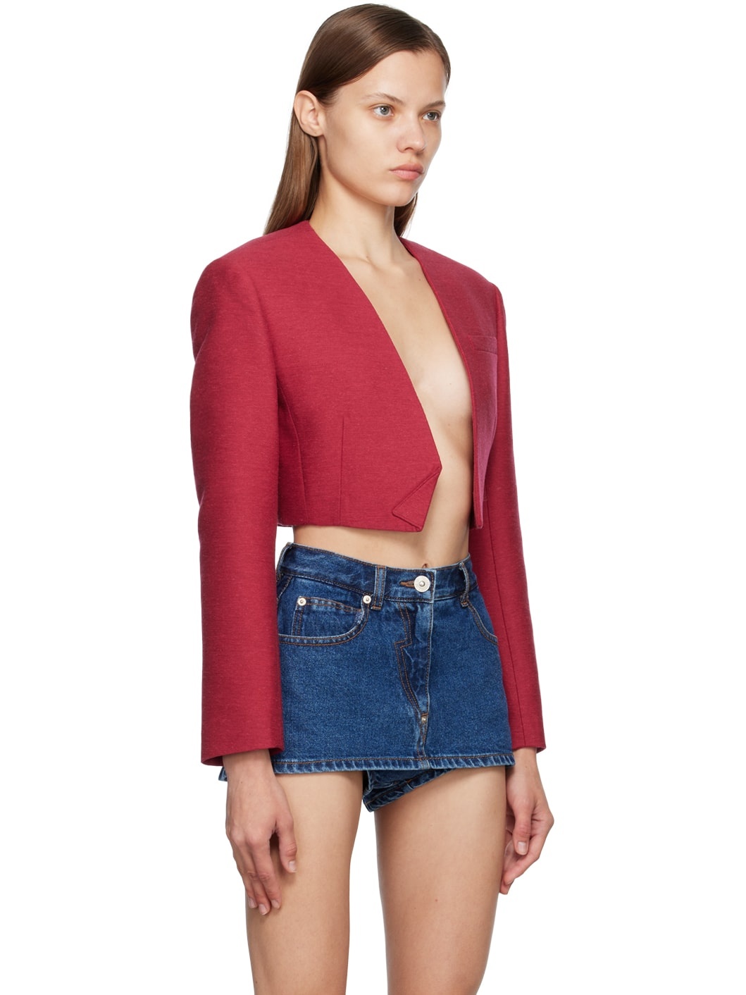 Pink Cropped Blazer - 2