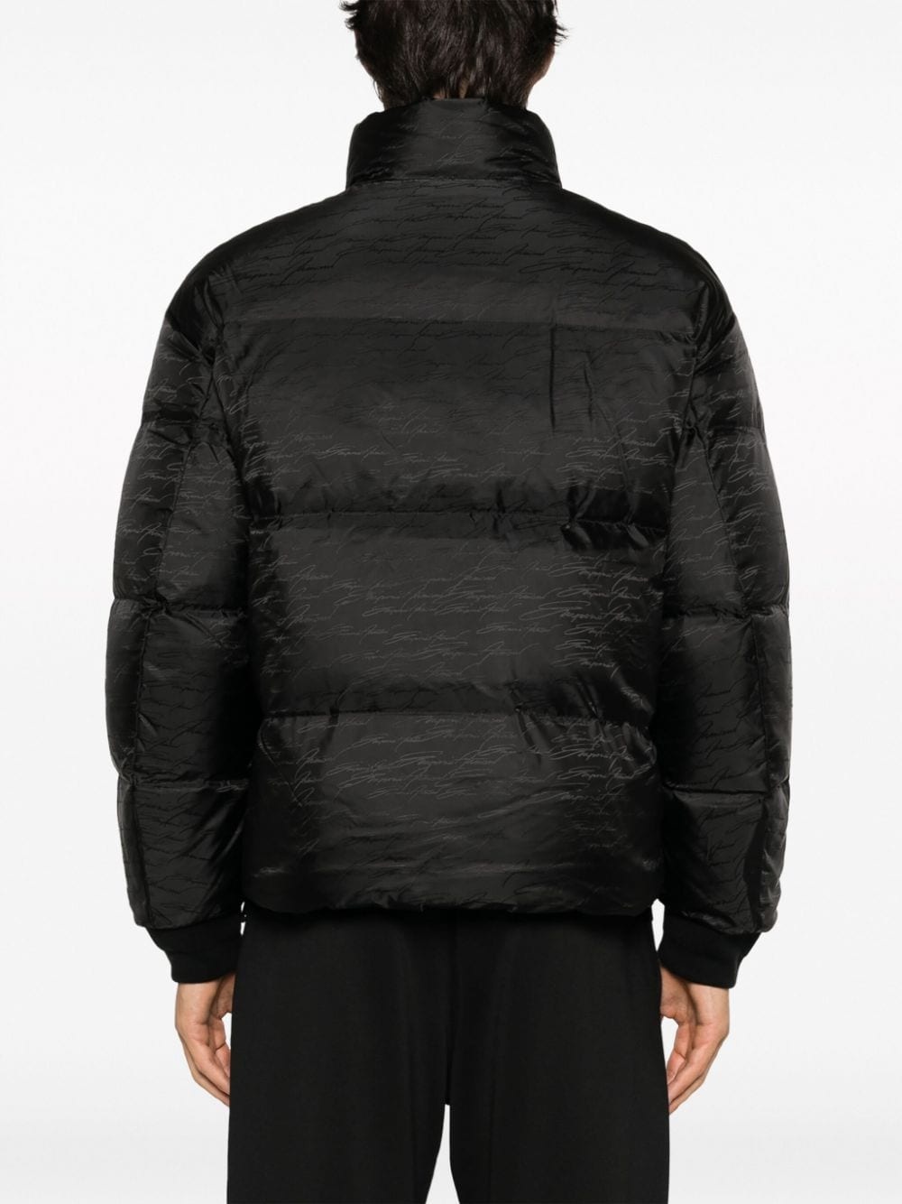 logo-print padded jacket - 4