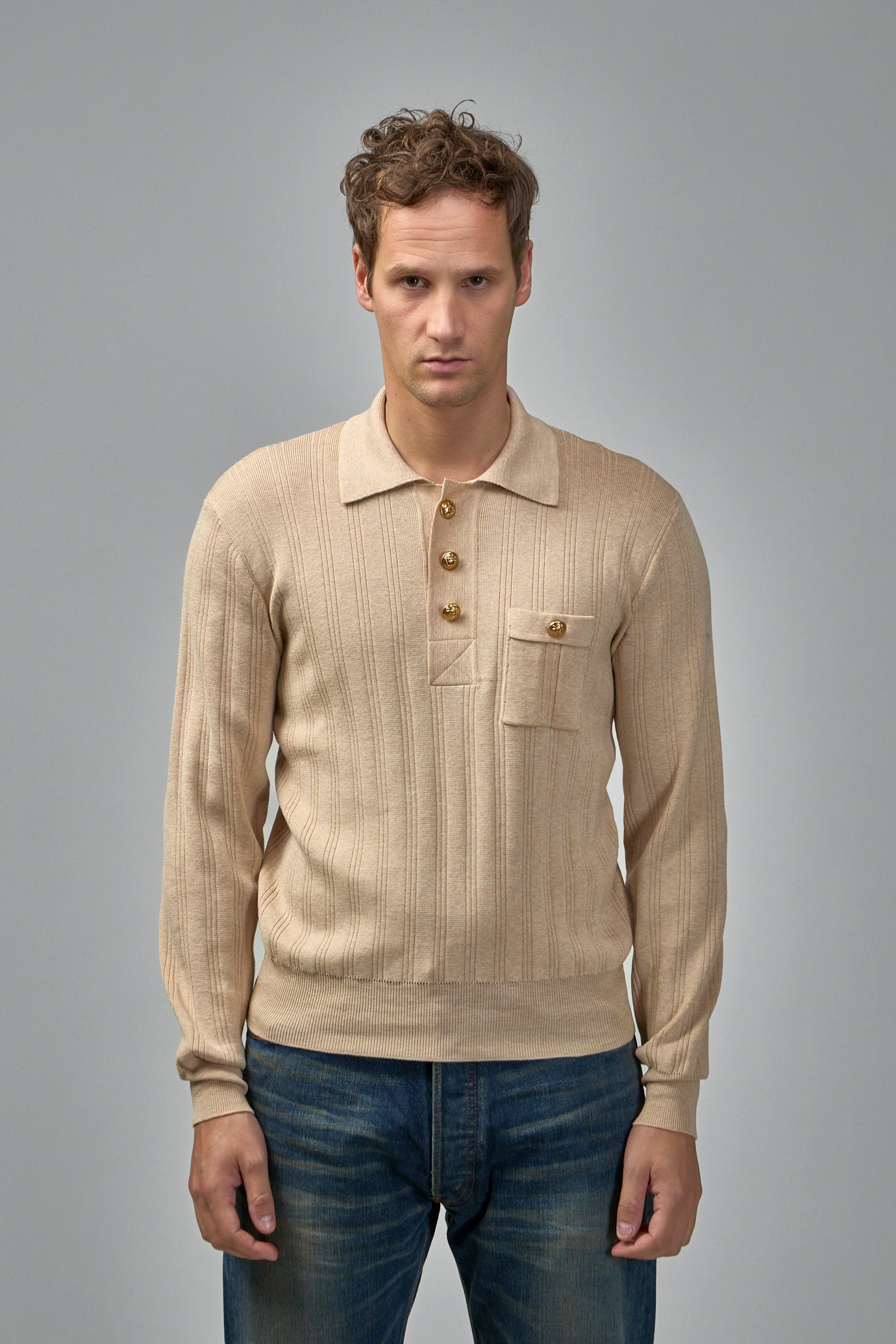 Cotton Piqué Polo Shirt With Vlogo Patch - 2