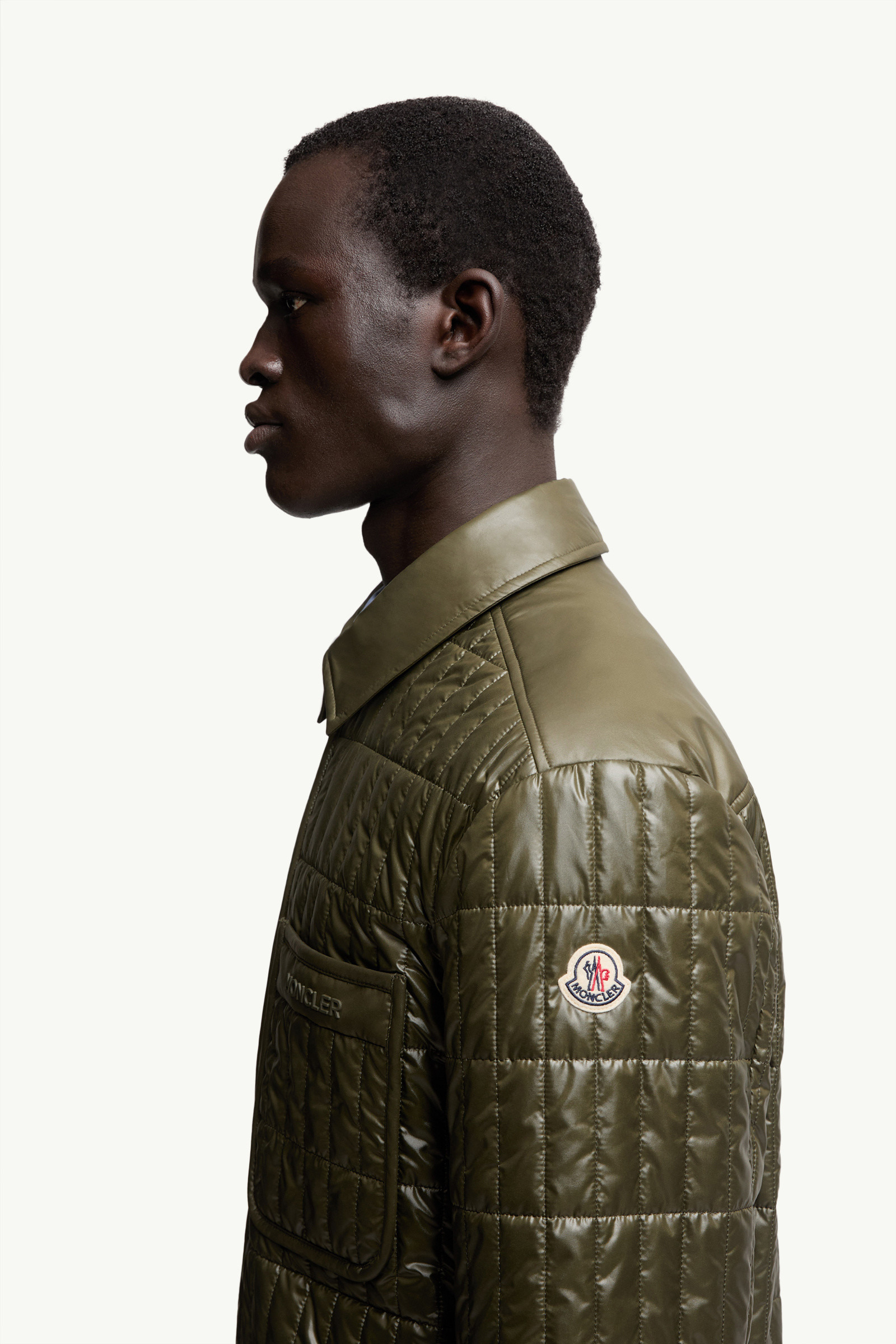 Madiere Vertical-Quilted Padded Shirt Jacket - 4