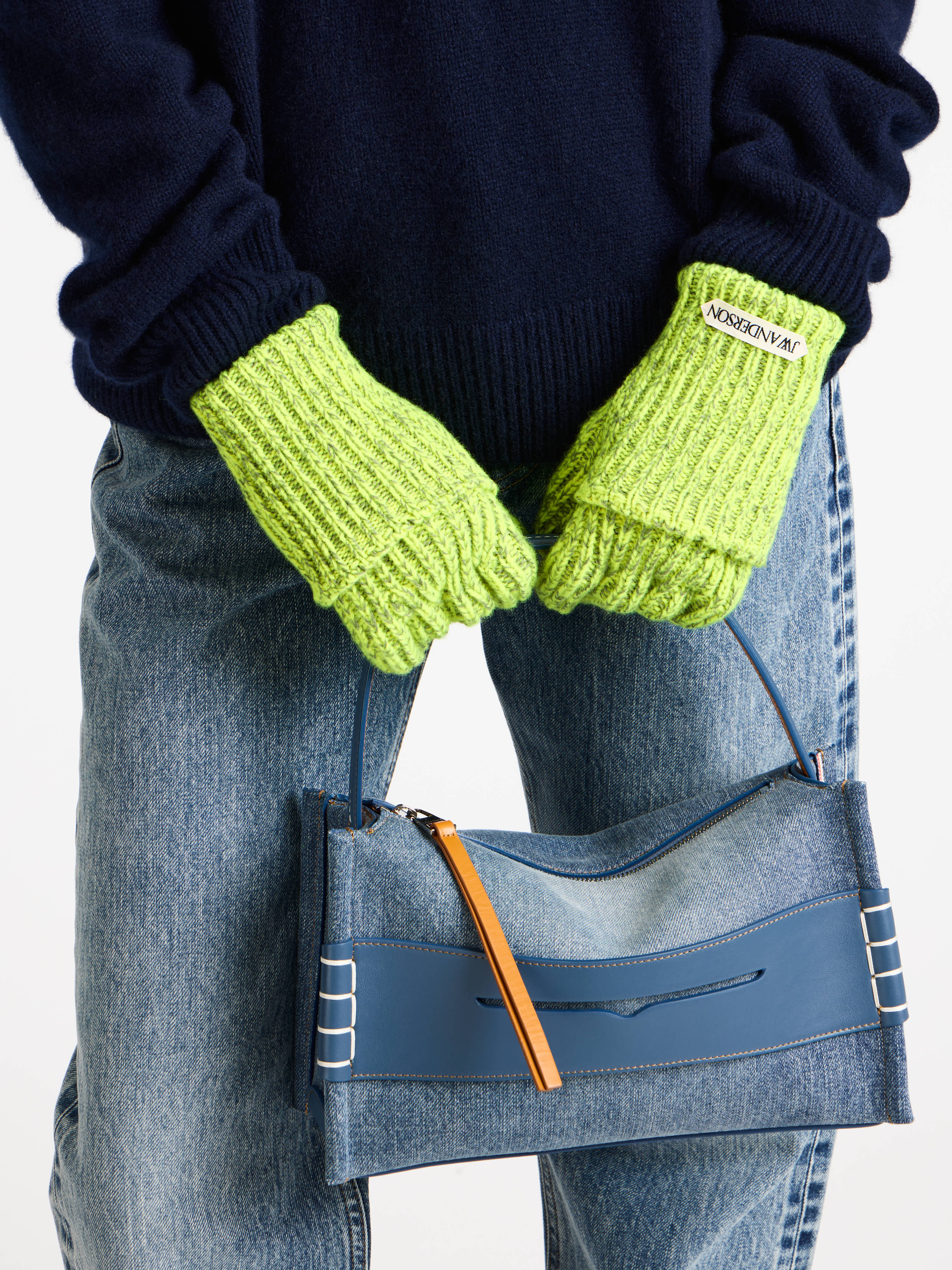 LOAFER BAG IN MID-BLUE DENIM - 10