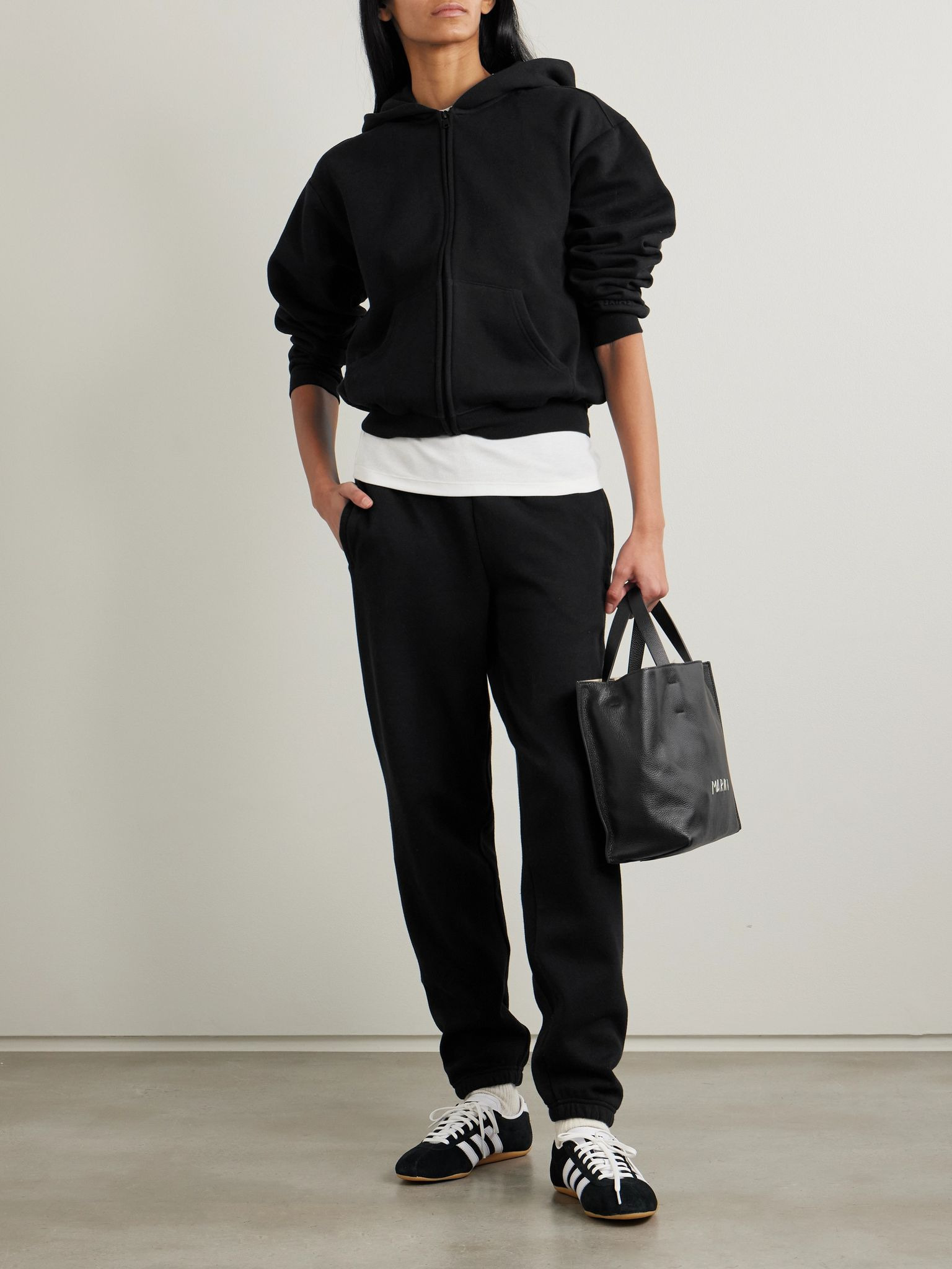 Classic Zip Up Hoodie - Onyx Black - 2