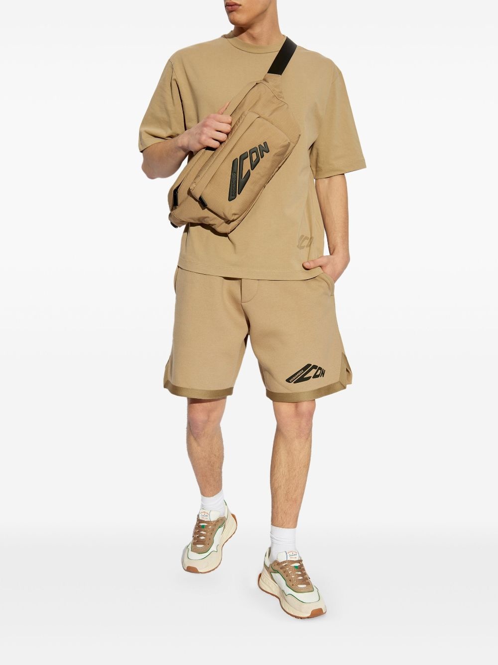printed track shorts - 2