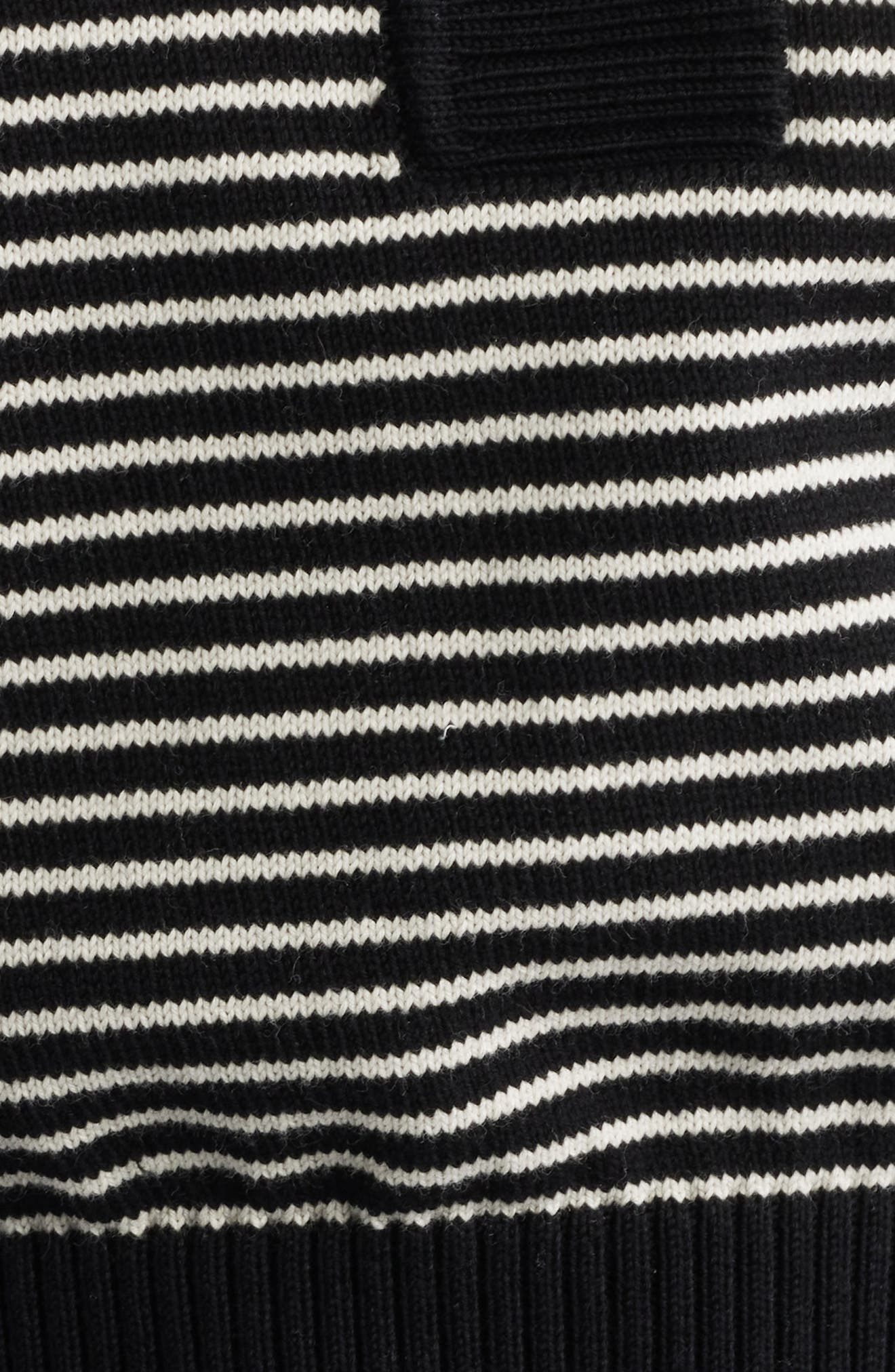 FRAME The Graduate Stripe Cotton Polo Sweater in Black Multi at Nordstrom - 6
