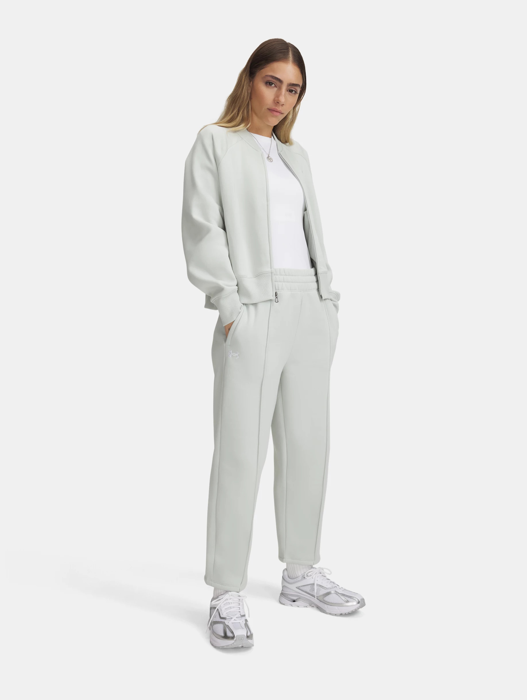 Women's UA Rival Fleece Pintuck Ankle Pants - 3