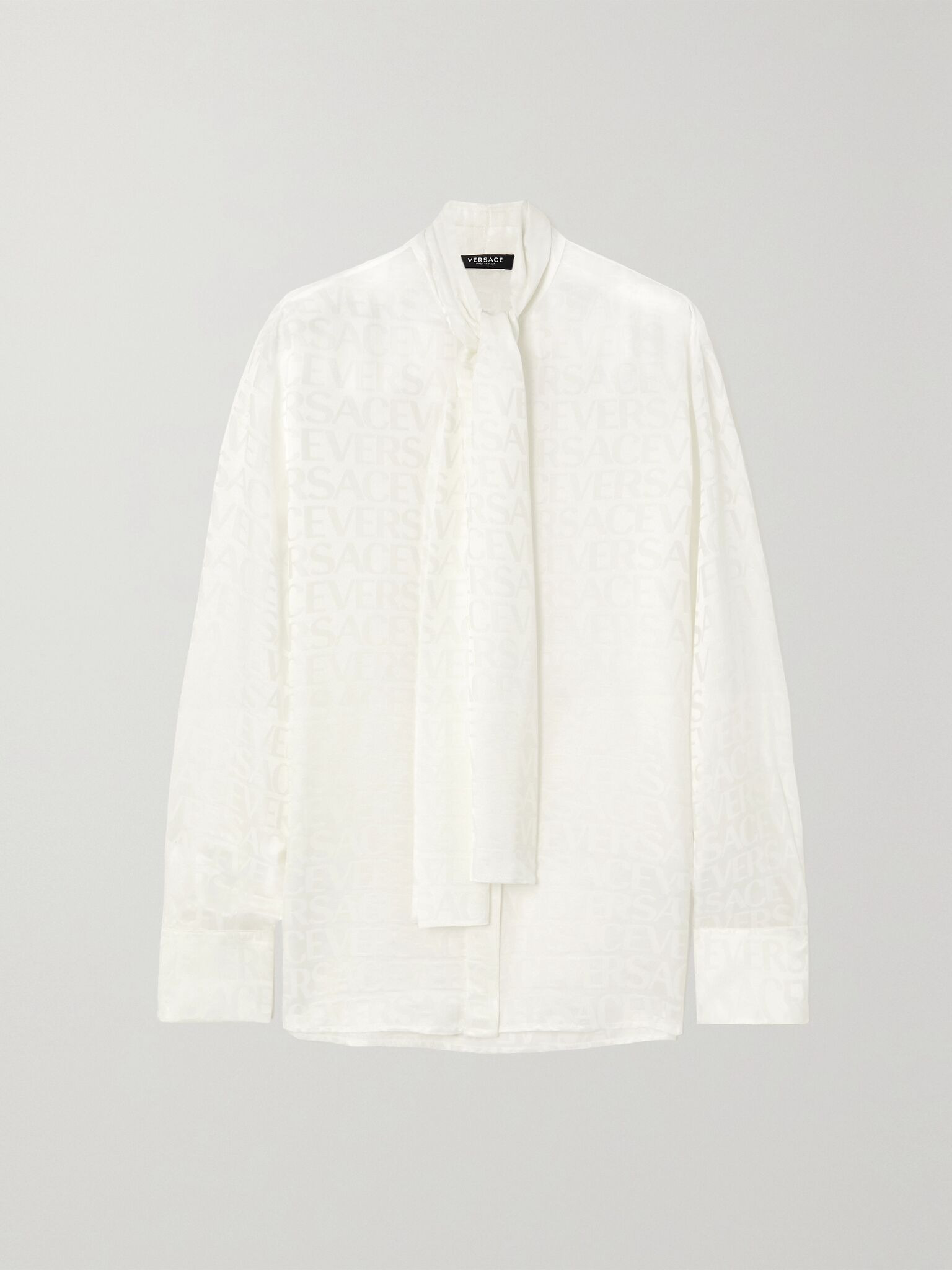 Icons satin-jacquard shirt White - 1