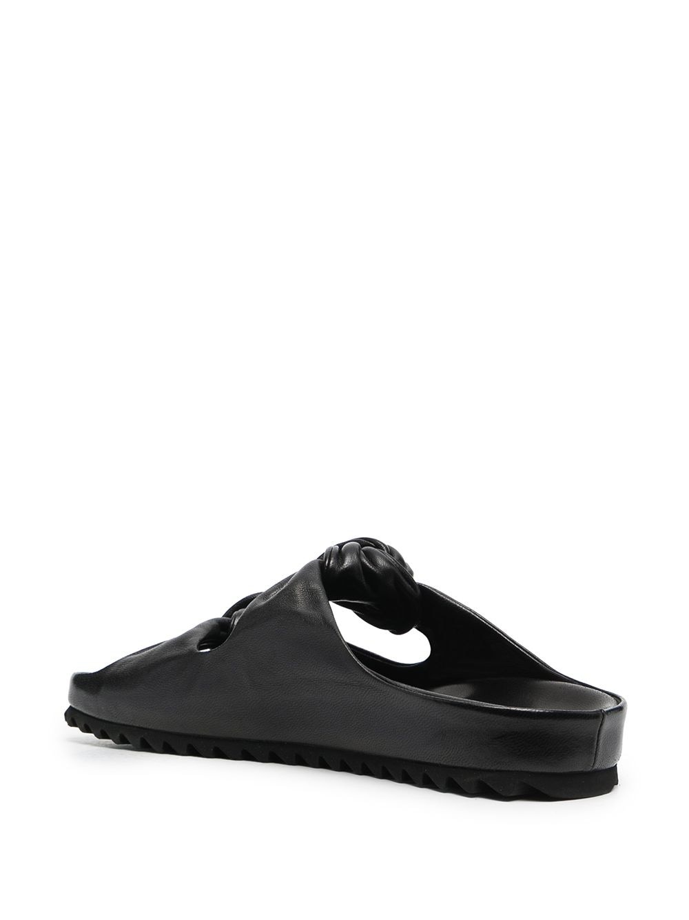 Pelagie knotted leather slides - 3