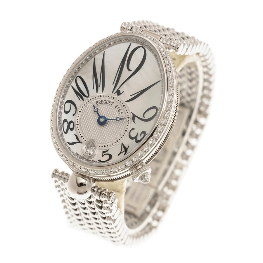 Breguet Reine de Naples Mother of Pearl 18kt White Gold Diamond Ladies Watch 8918BB58J20D000 - 2