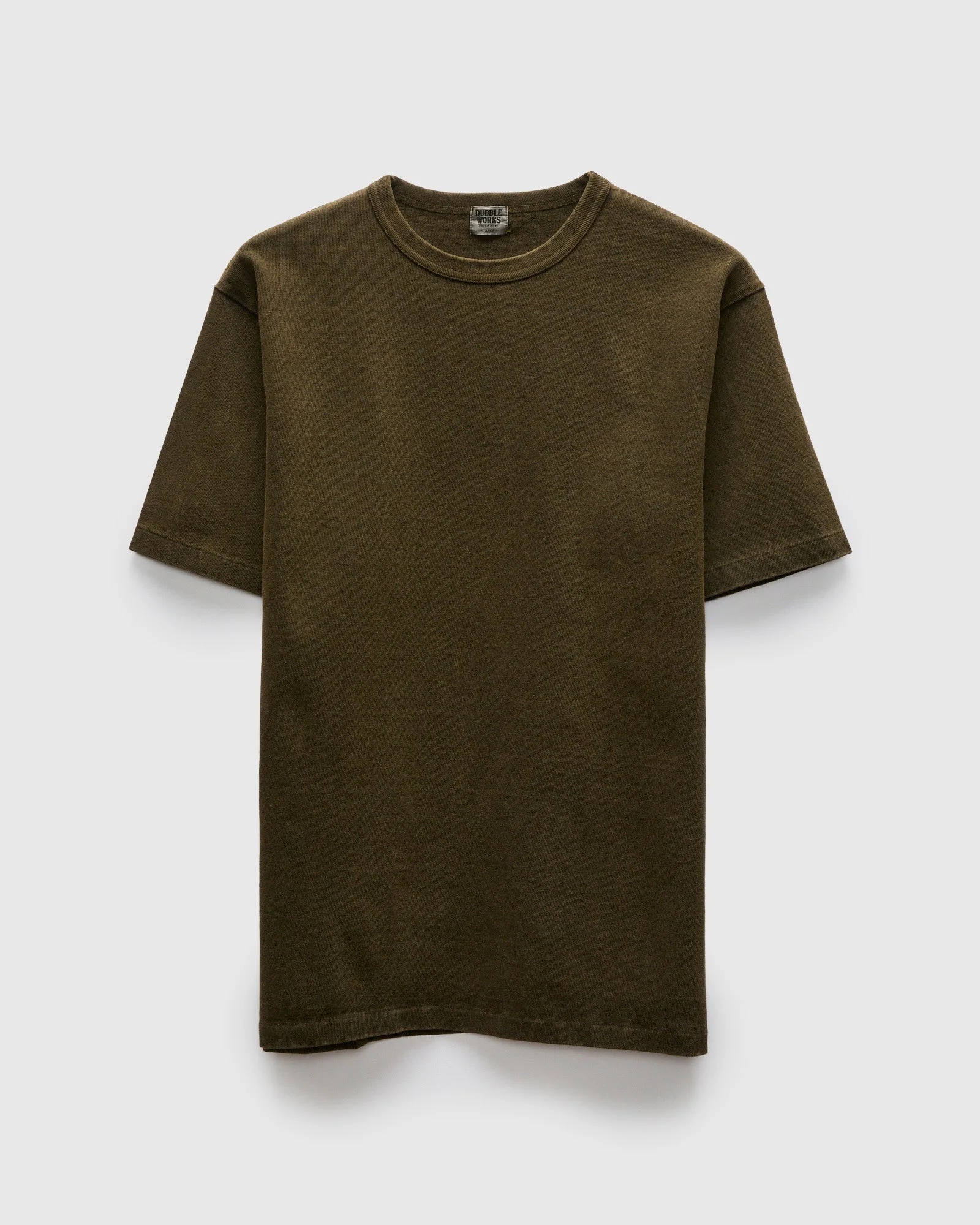 Stand Wheeler Special Pigment-Dyed T-Shirt in Khaki x Black - 1