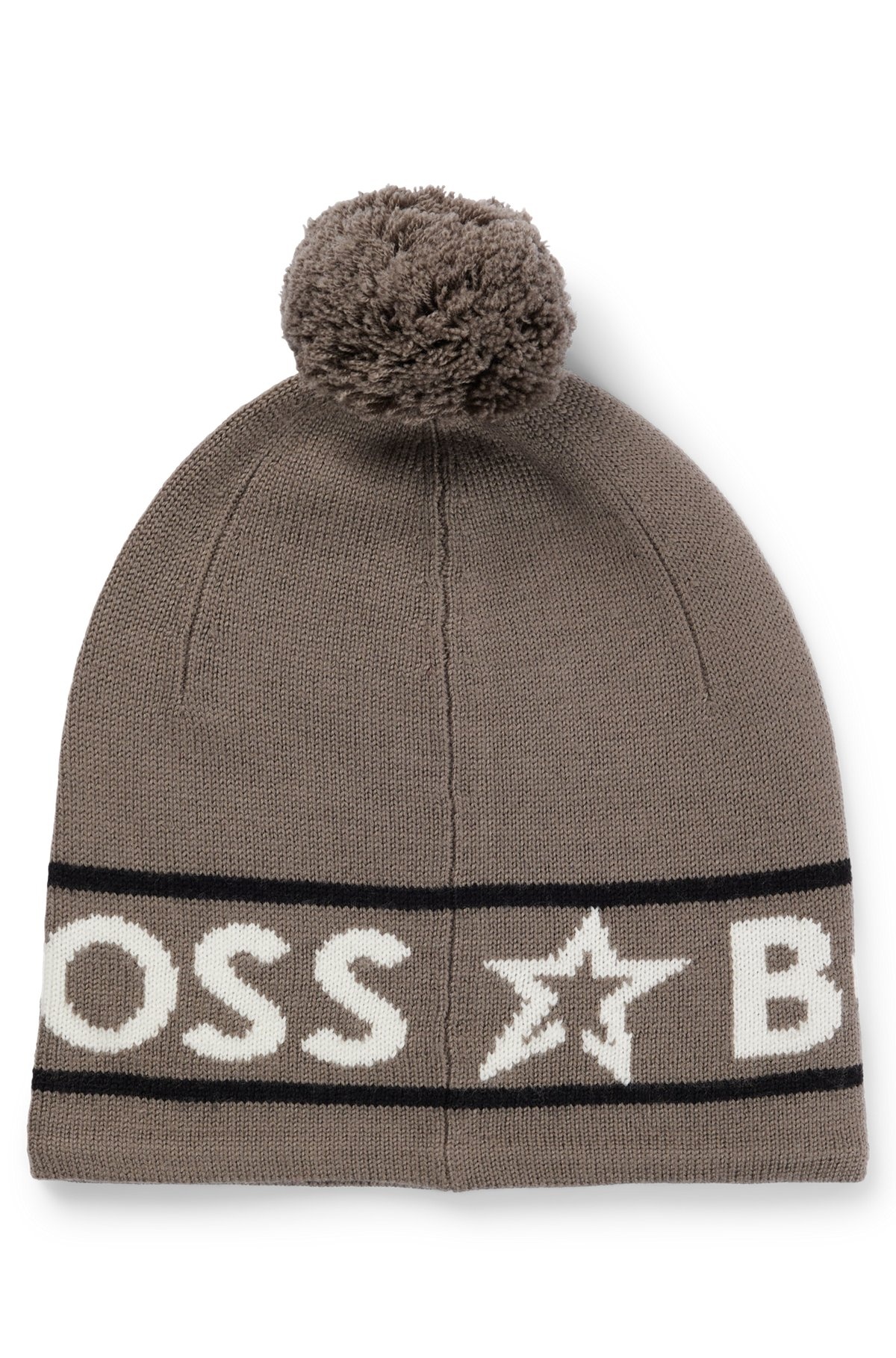 BOSS X PERFECT MOMENT WOOL BEANIE HAT WITH LOGO INTARSIA - 2