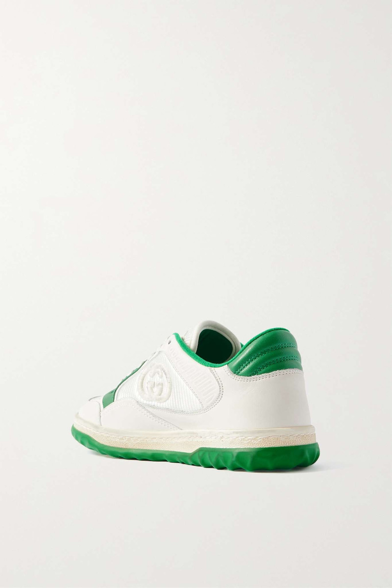MAC80 mesh-trimmed distressed leather sneakers 3