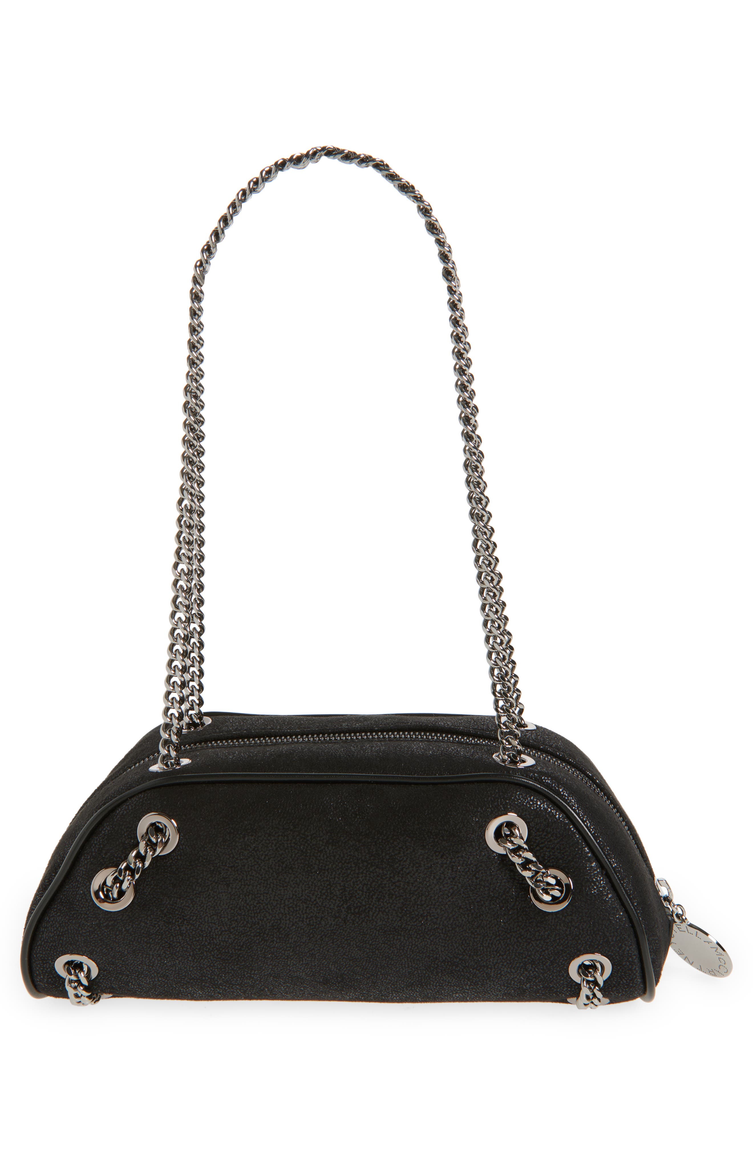 Stella McCartney Small Falabella Shaggy Deer Faux Leather Shoulder Bag in Black at Nordstrom - 4
