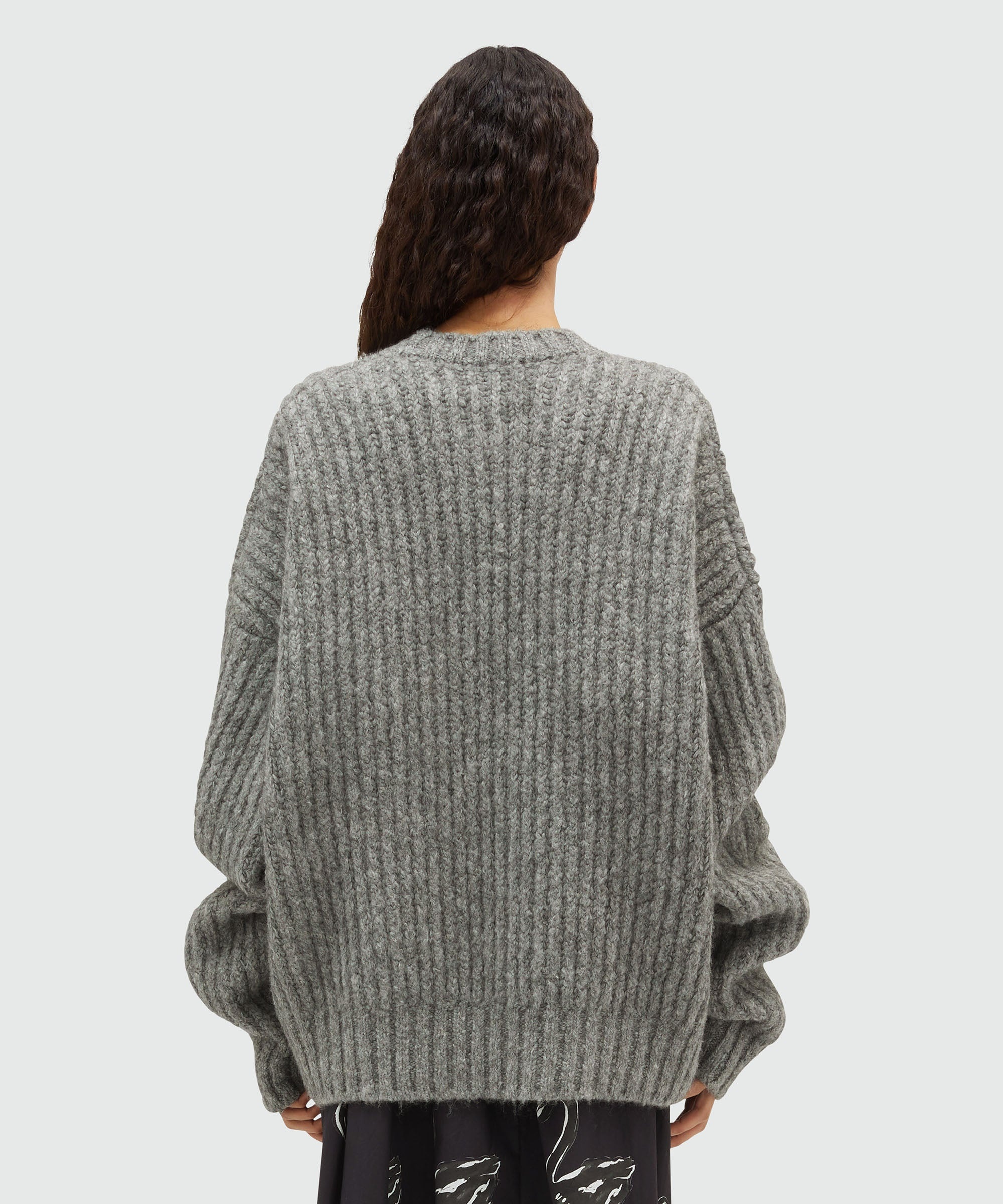 Wide-ribbed sweater with rhinestones - 3