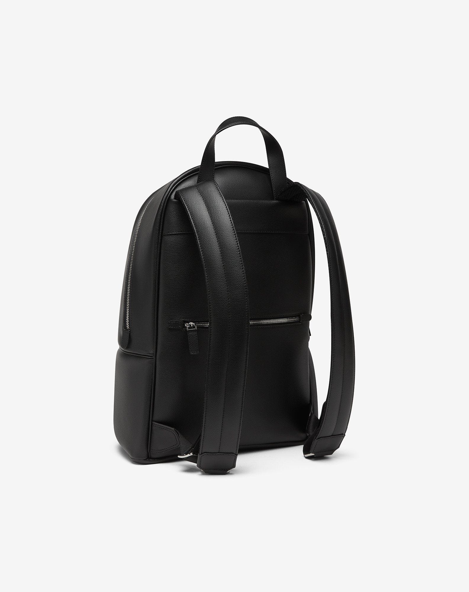 Black leather backpack - 3
