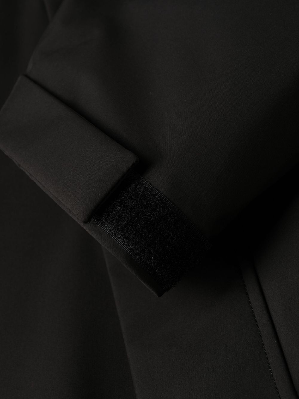 logo-plaque hooded coat - 6