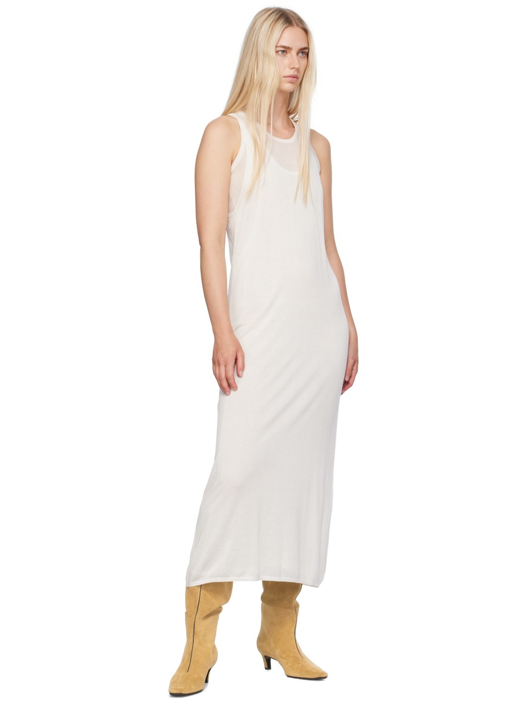 Off-White Layered Maxi Dress - 4