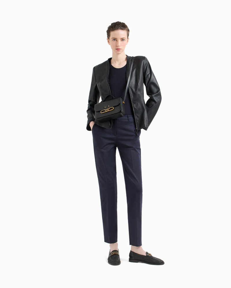 STRETCH-JERSEY T-SHIRT WITH GATHERED SLEEVES 2