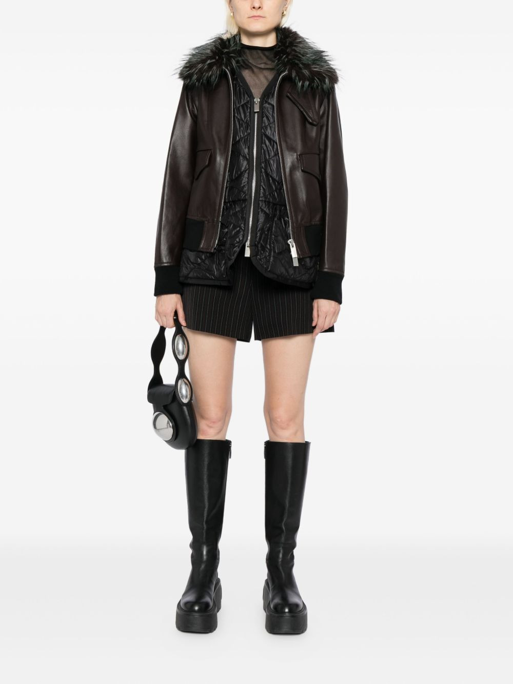 2 in 1 leather jacket - 2