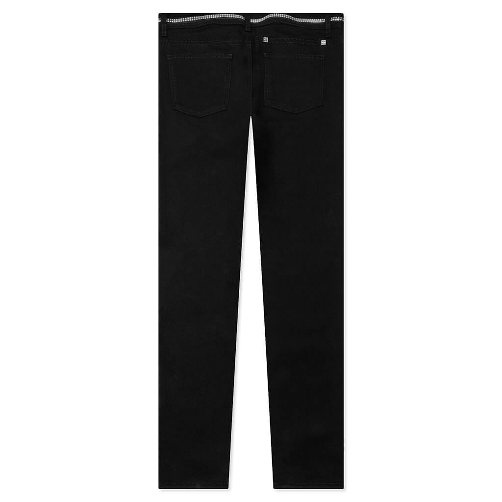 GIVENCHY SKINNY DENIM TROUSERS 4G ZIP - BLACK - 2