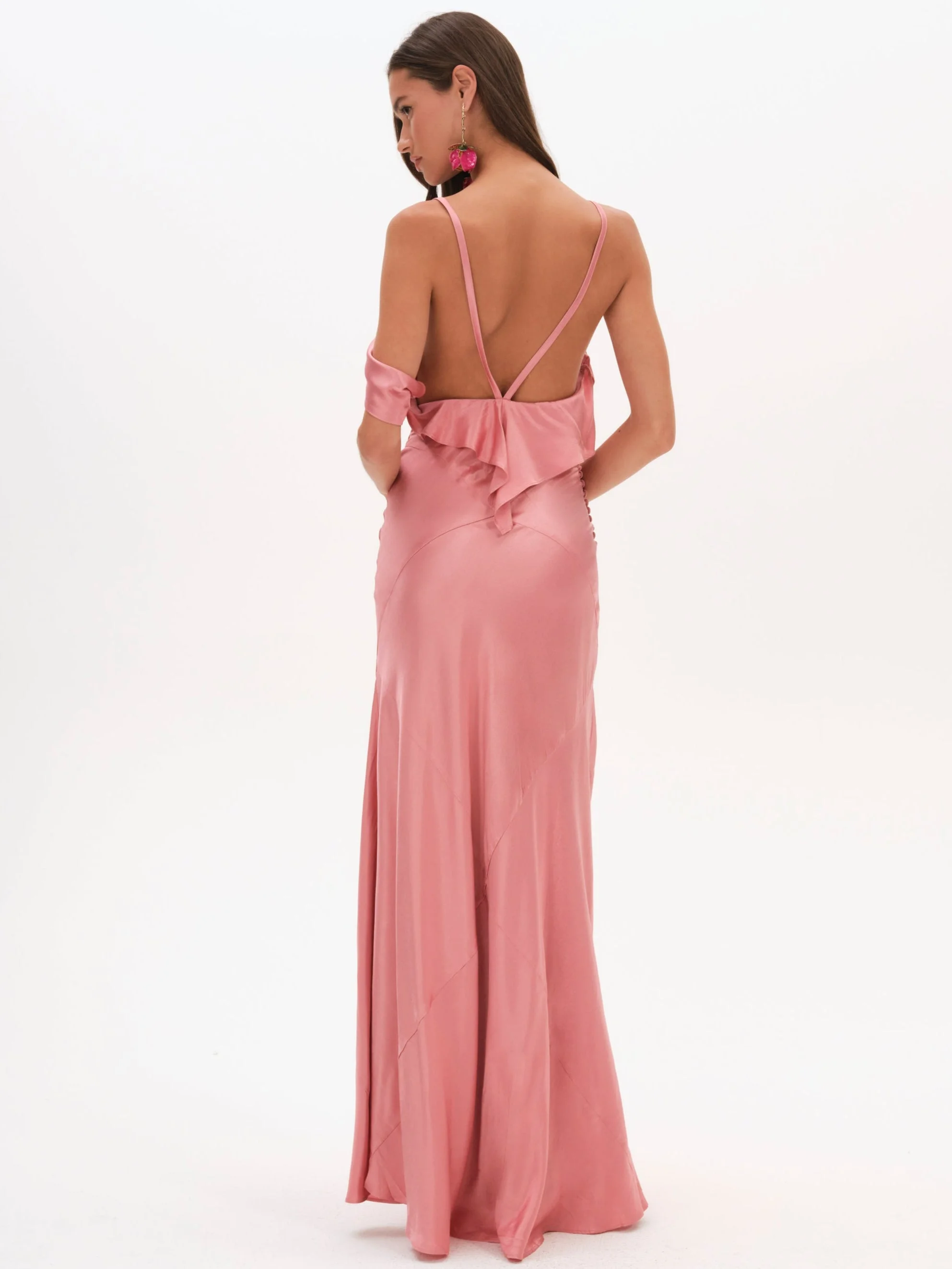 fitted lace wedding dress JEWEL EMBELLISHED CONTRAST MAXI DRESS – Nalu Boutique main image 0