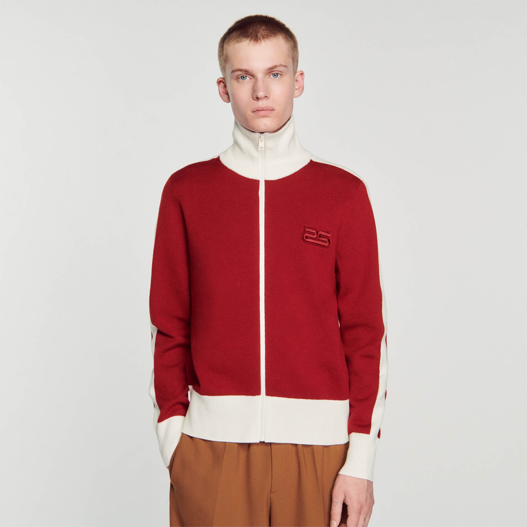 TWO-TONE KNIT CARDIGAN - 5
