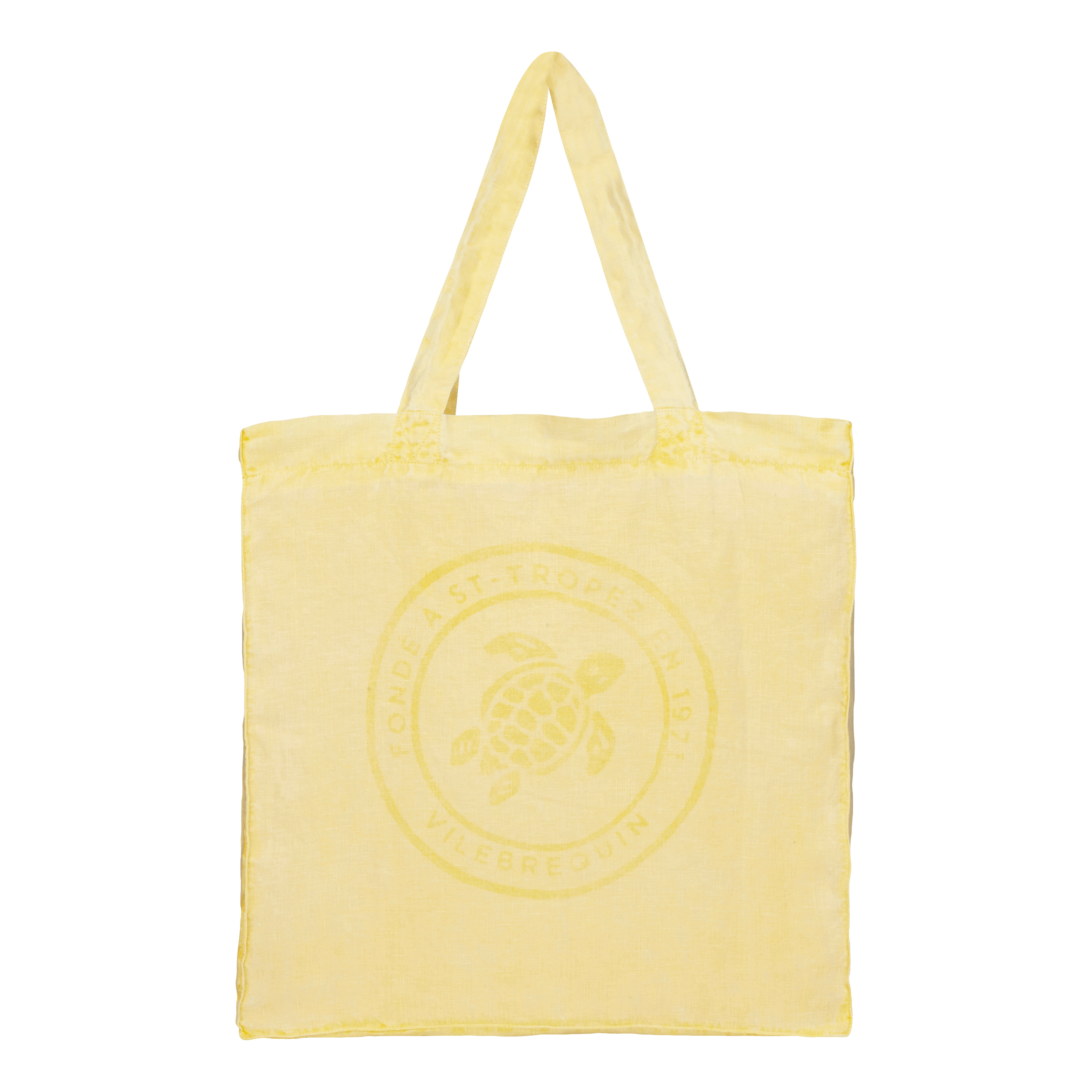 Linen Turtle Unisex Tote Bag Mineral Dye - 2