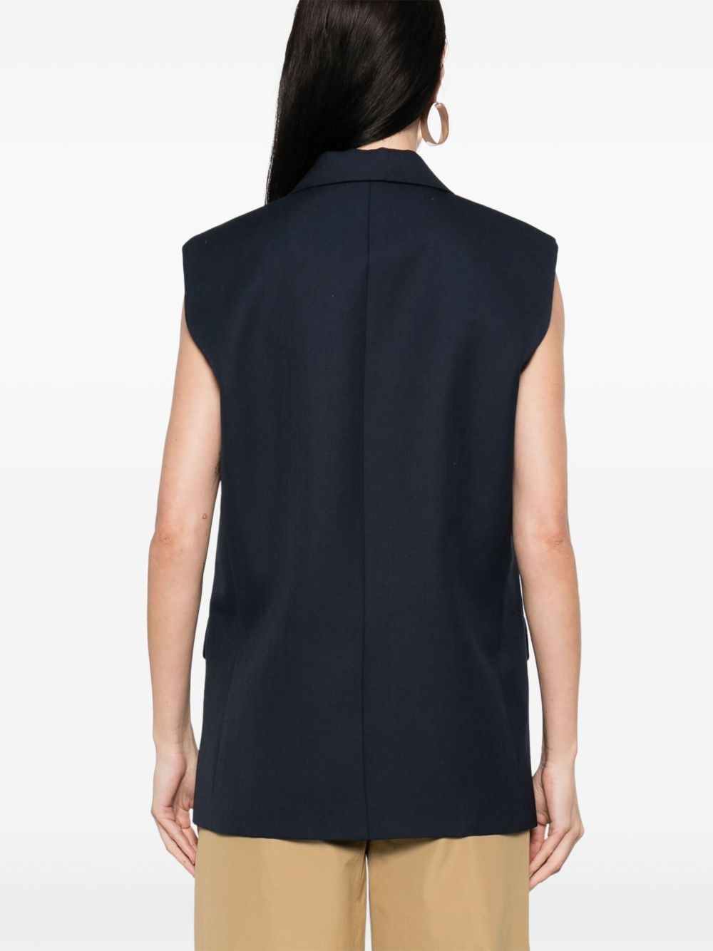 notched-lapels gilet - 4
