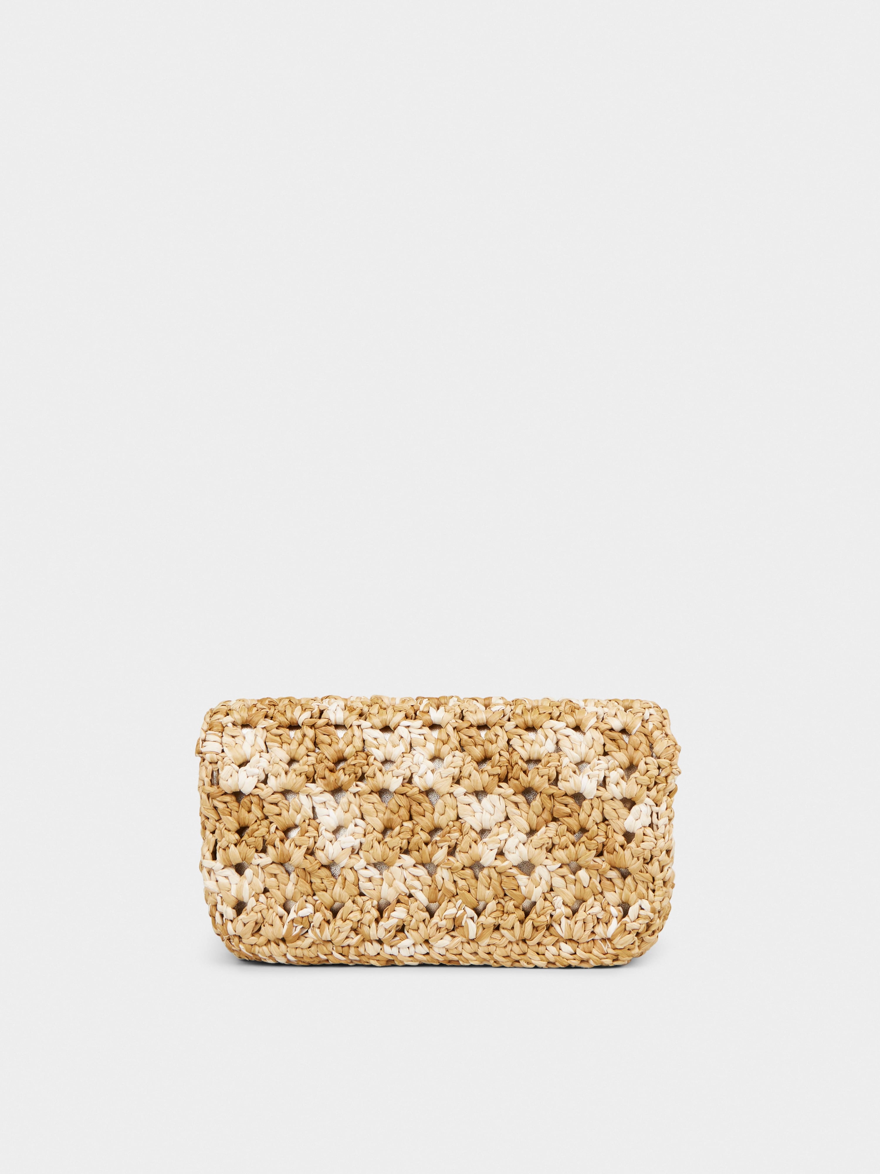 Jeu de Fille Crochet Strass Buckle Clutch Bag in Raffia - 5