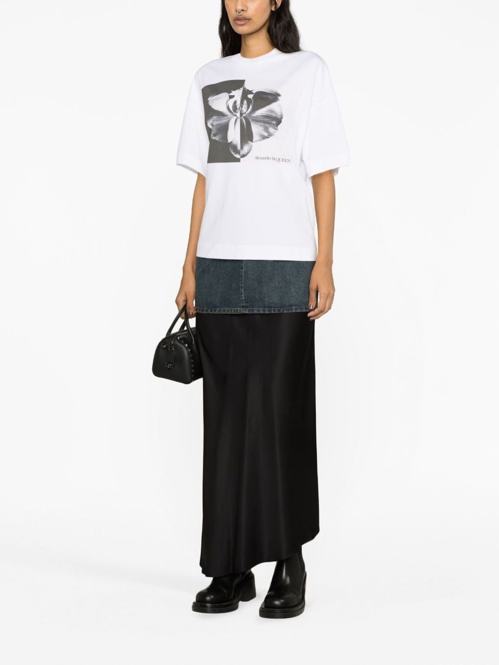 Photographic Orchid-print T-shirt - 4