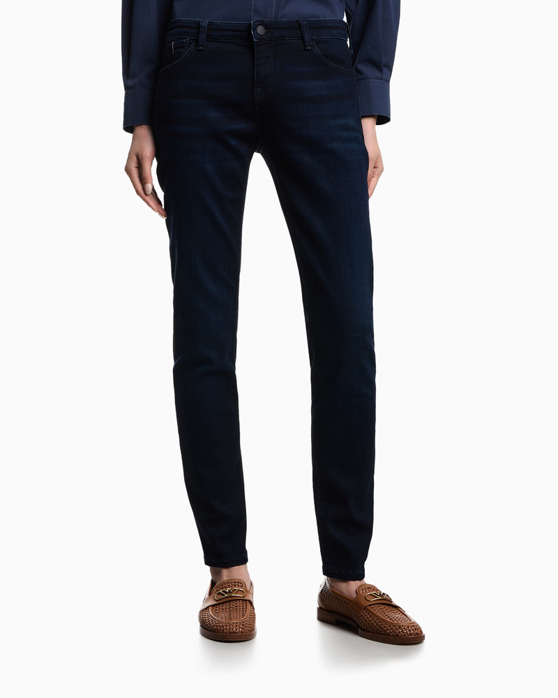 EMPORIO ARMANI J23 LOW-WAISTED SUPER-SKINNY LEG JEANS IN STRETCH DENIM outlook
