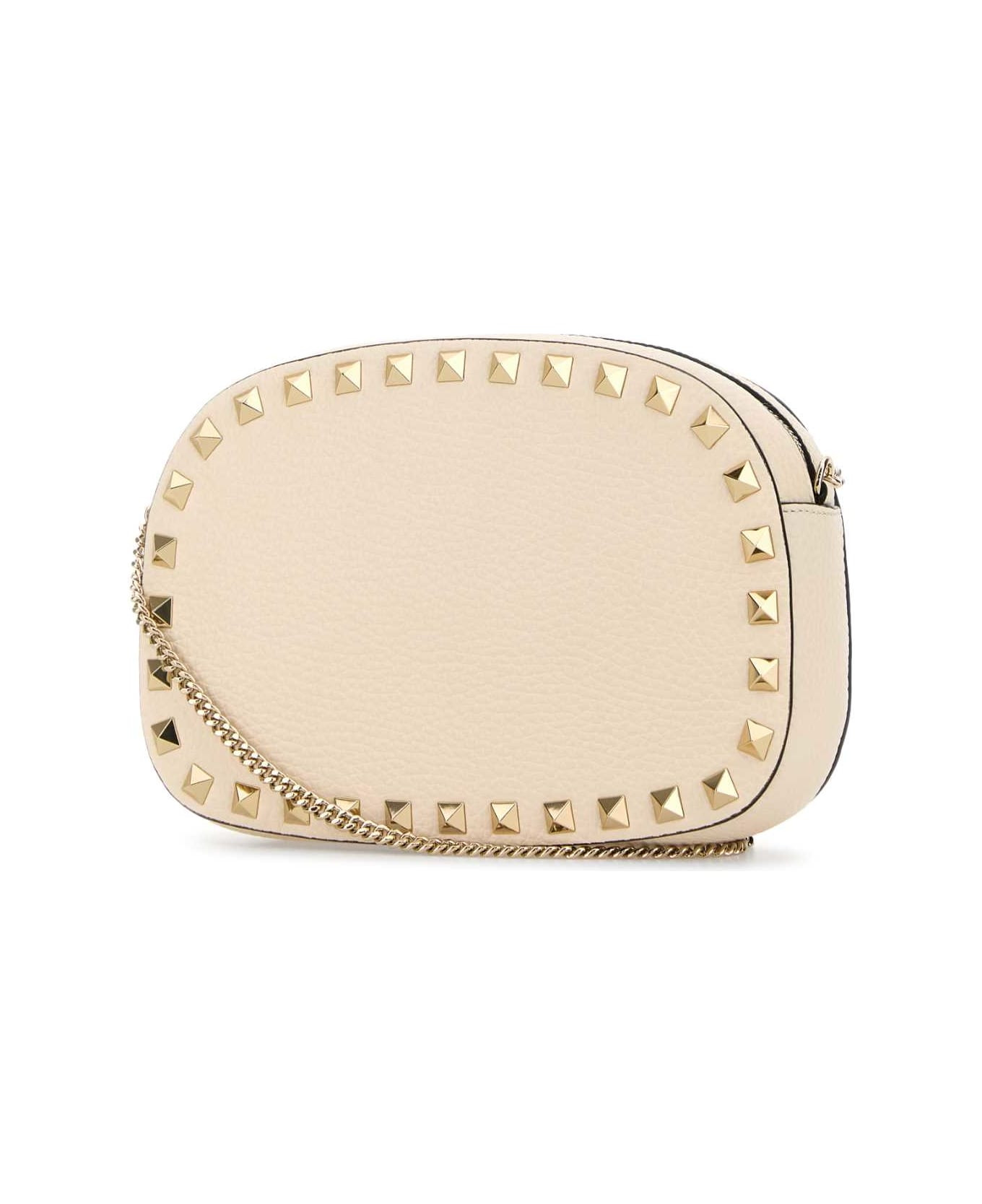 Ivory Leather Rockstud Crossbody Bag - 2